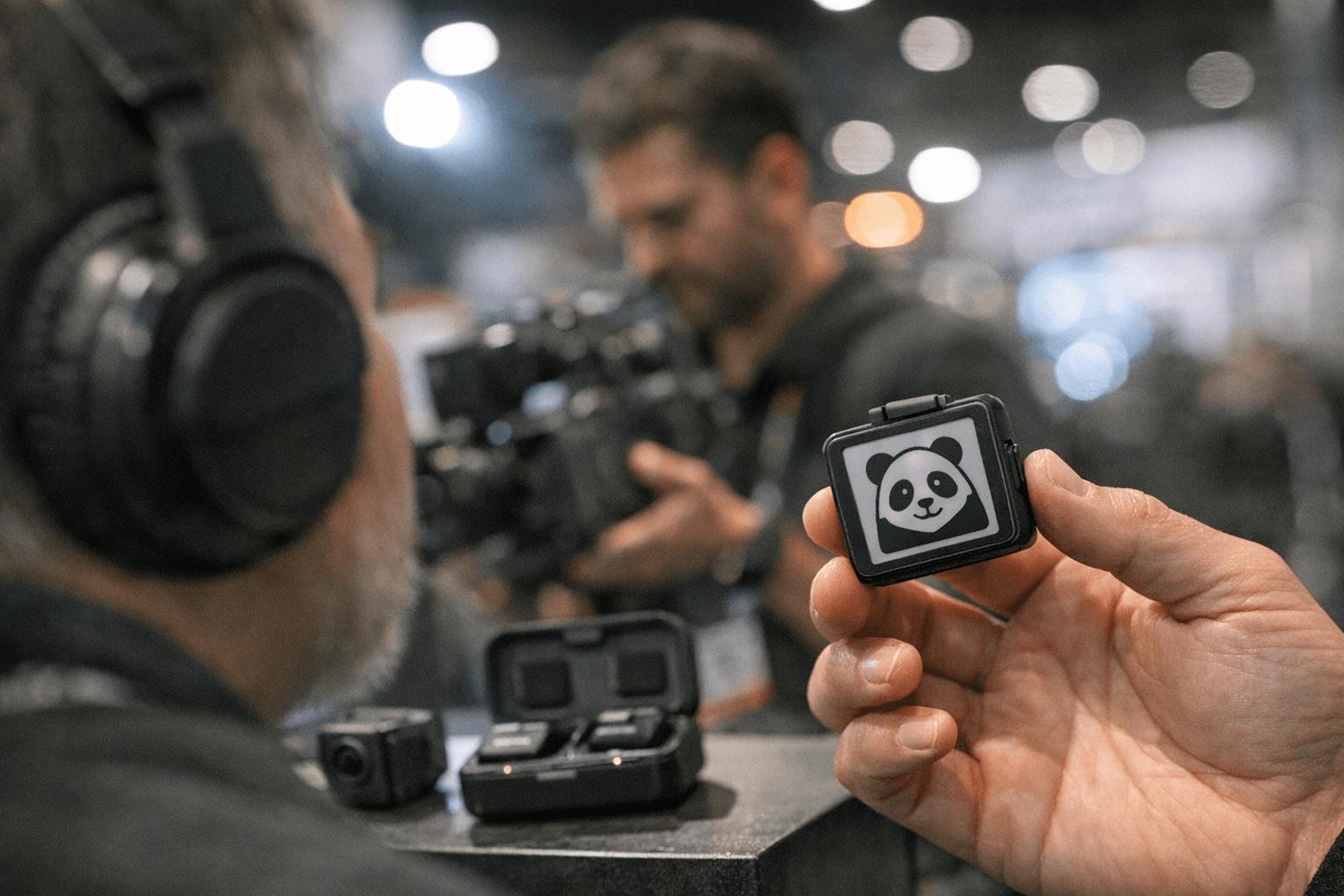 Insta360 teases Mic Pro with E Ink screen at NAB Show