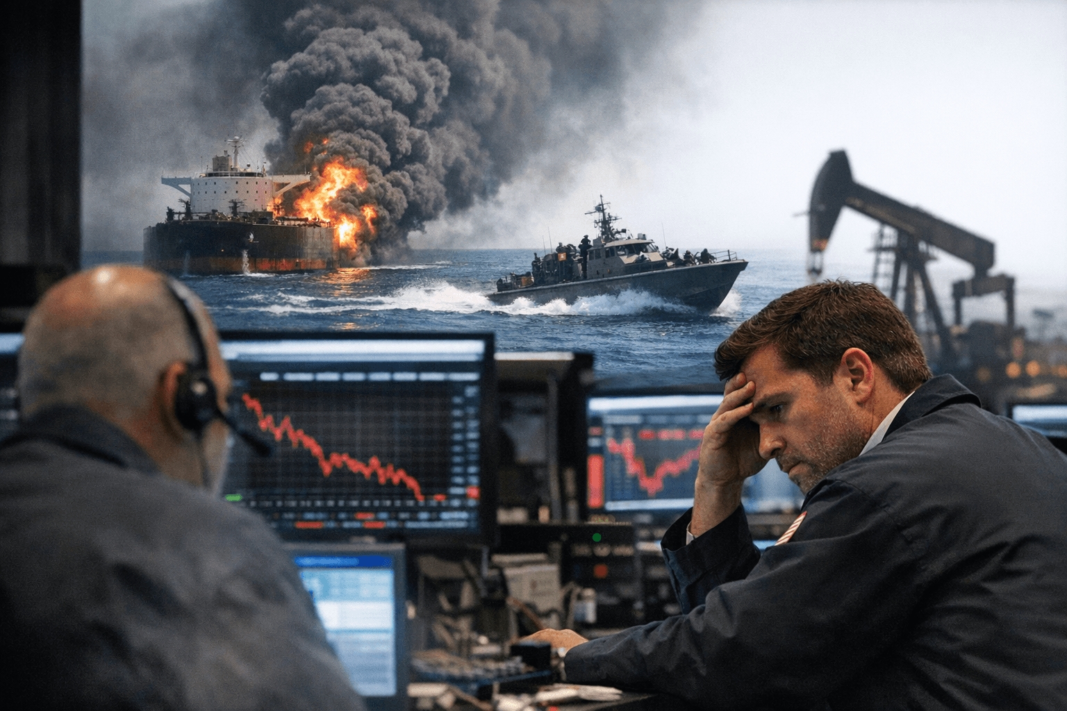 Dow, Nasdaq Slip as Oil Spikes on Gulf Tensions