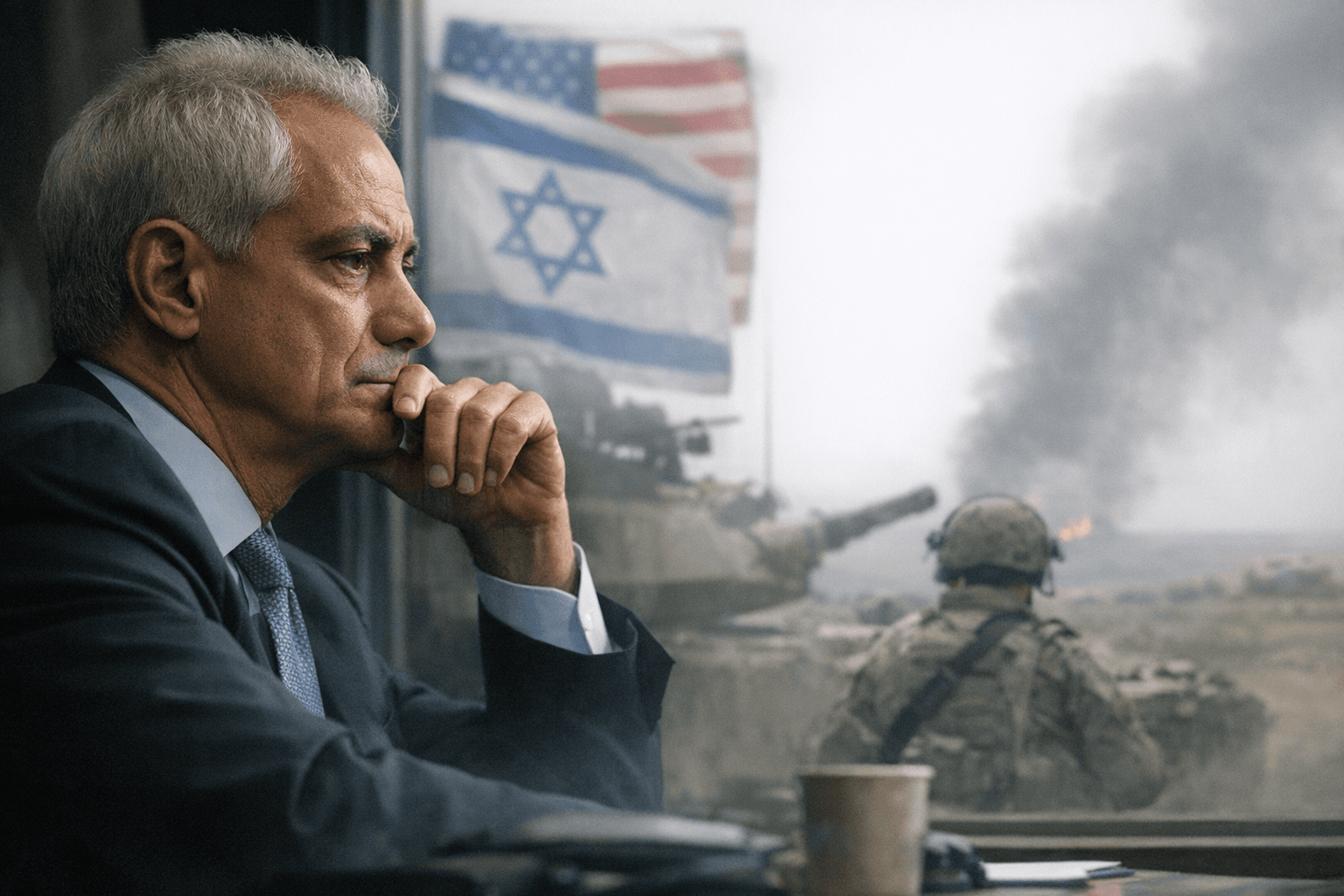 Rahm Emanuel breaks with pro-Israel past, urges end to U.S. military aid