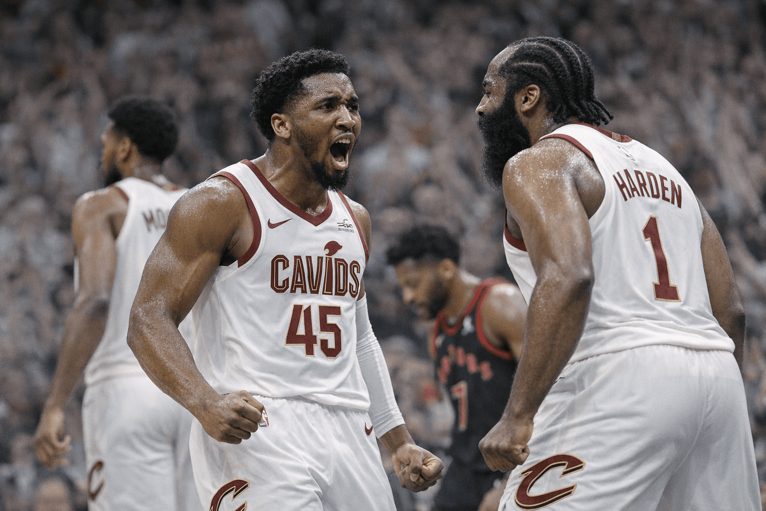 Mitchell, Harden lead Cavaliers past Raptors for 2-0 series lead