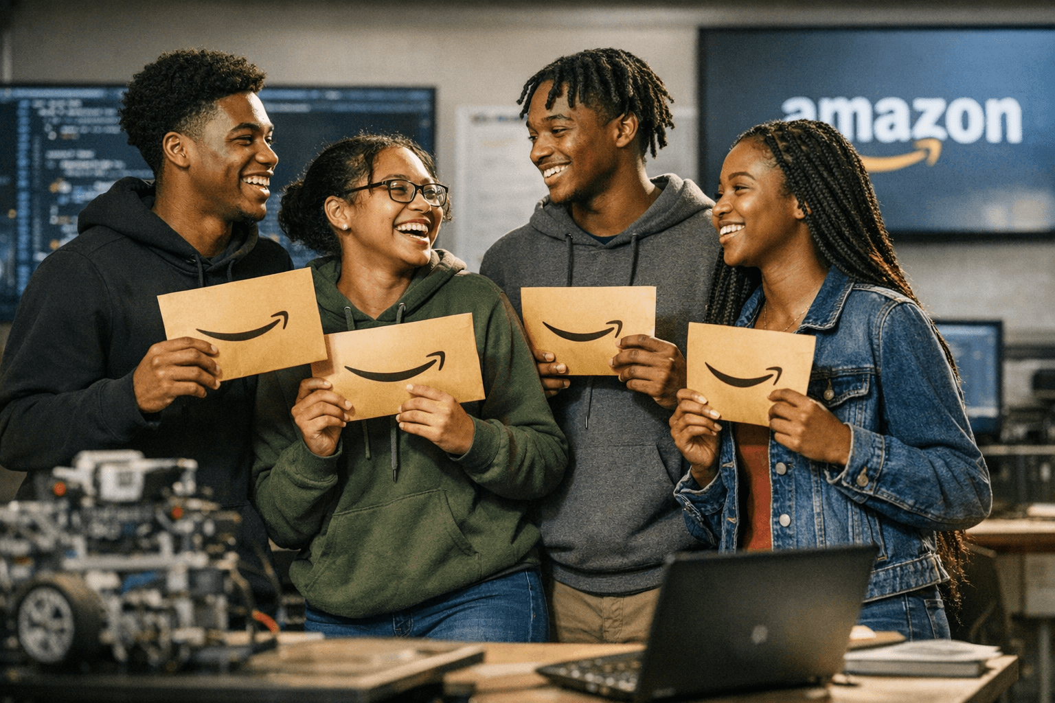Four Flowers High seniors earn $40,000 Amazon scholarships, internships
