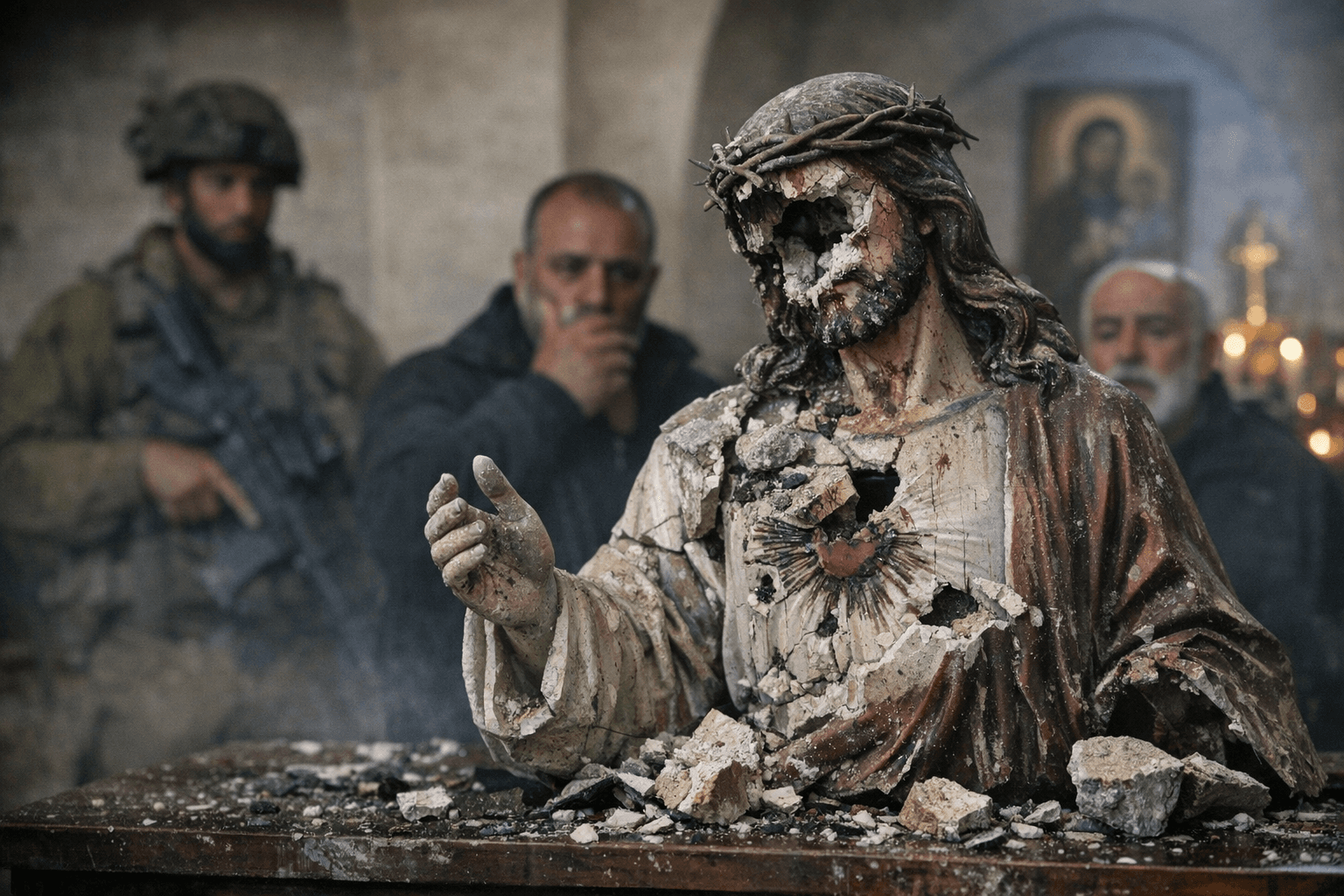 Israeli soldier’s attack on Jesus statue sparks outrage, investigation in Lebanon