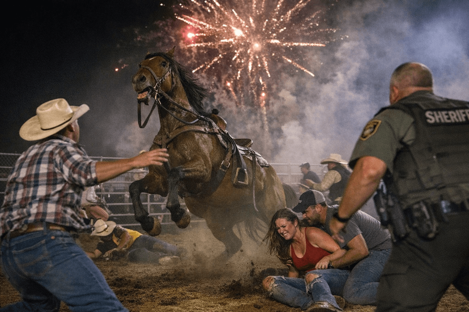 Fireworks spook horses at South Carolina rodeo, injuring several people