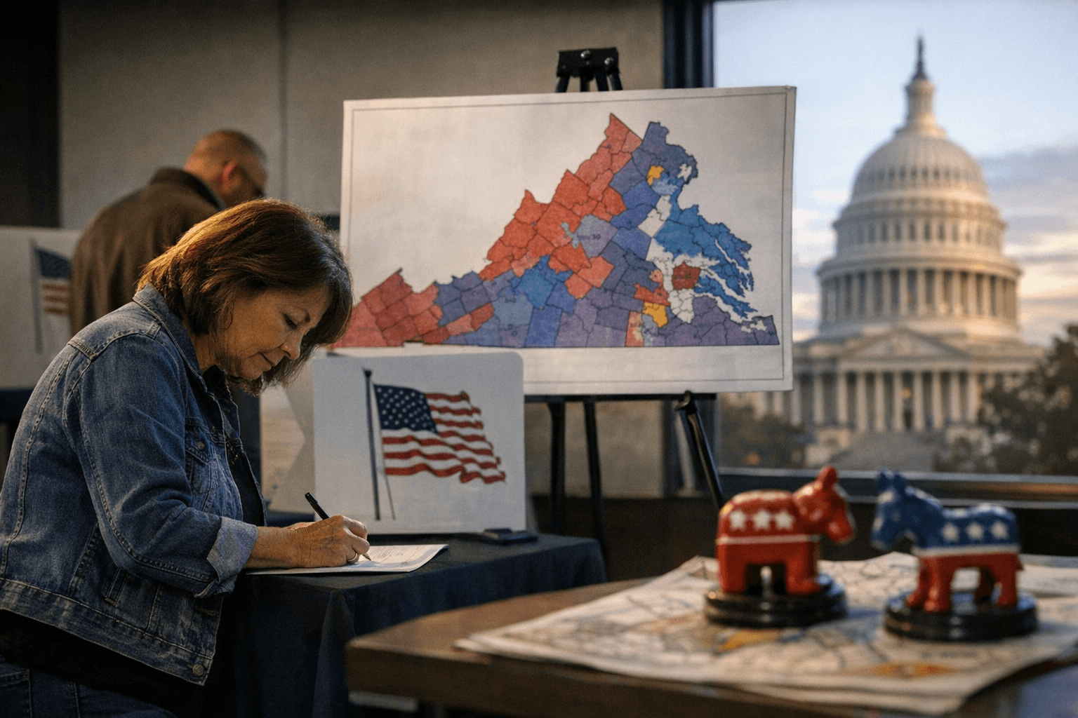 Virginia voters decide redistricting amendment that could reshape congressional map