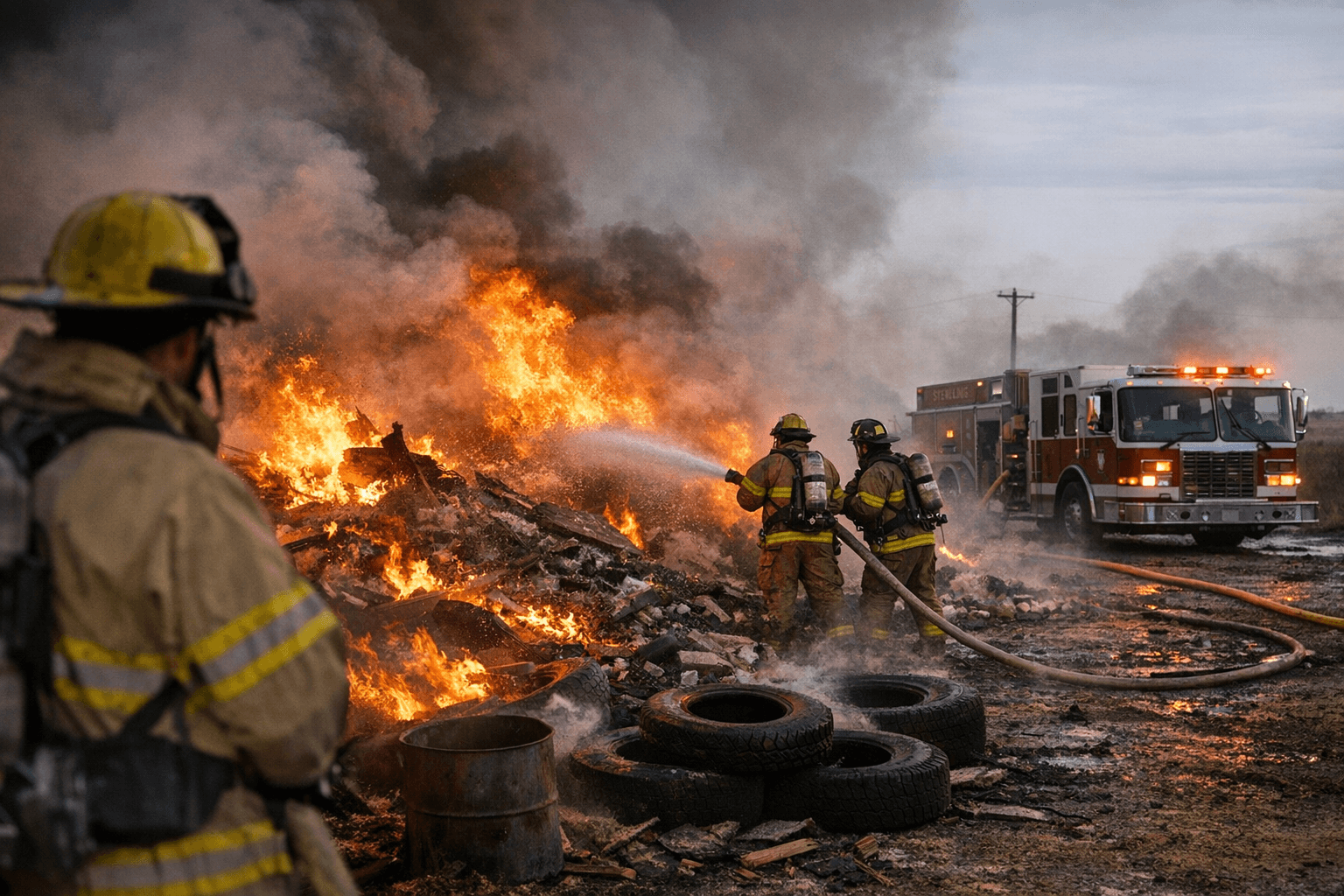 Illegal burn sparks debris fire in dry Logan County conditions