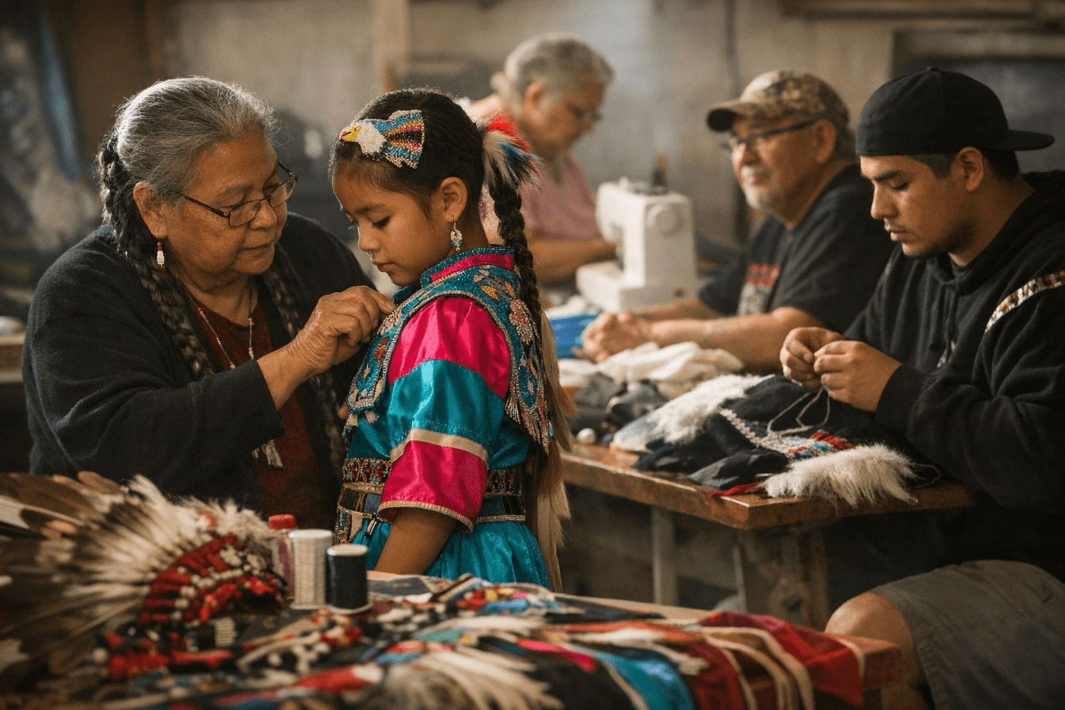 Regalia circle helps Menominee tribal members preserve cultural traditions