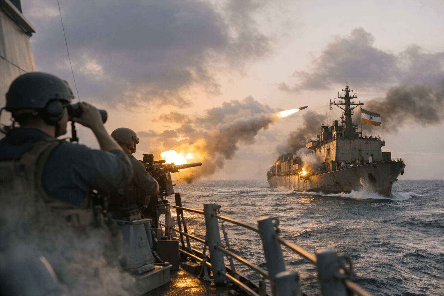 Bath-built USS Spruance intercepts Iranian cargo ship in Arabian Sea