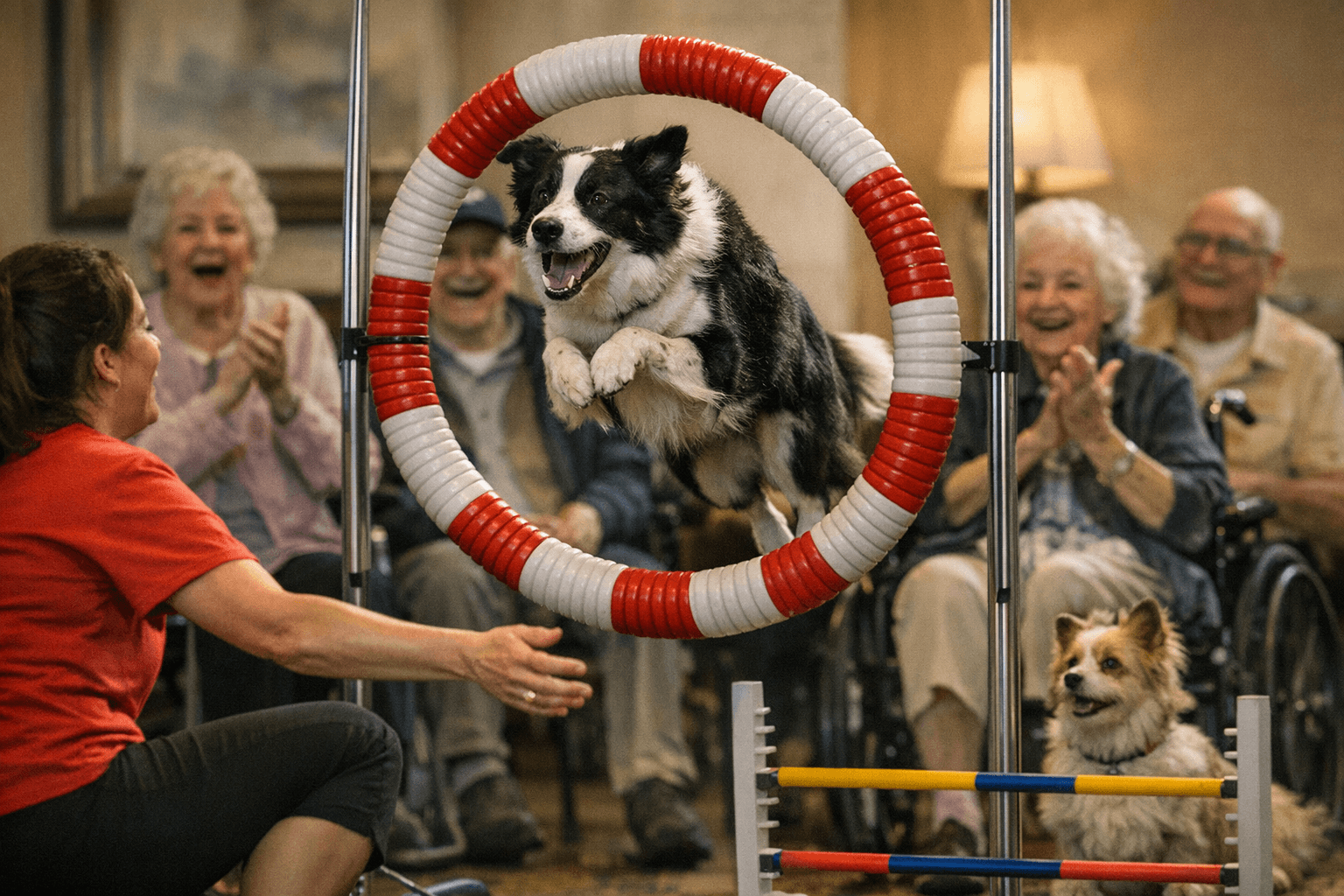 Prancing Paws delights assisted living residents with high-energy dog show