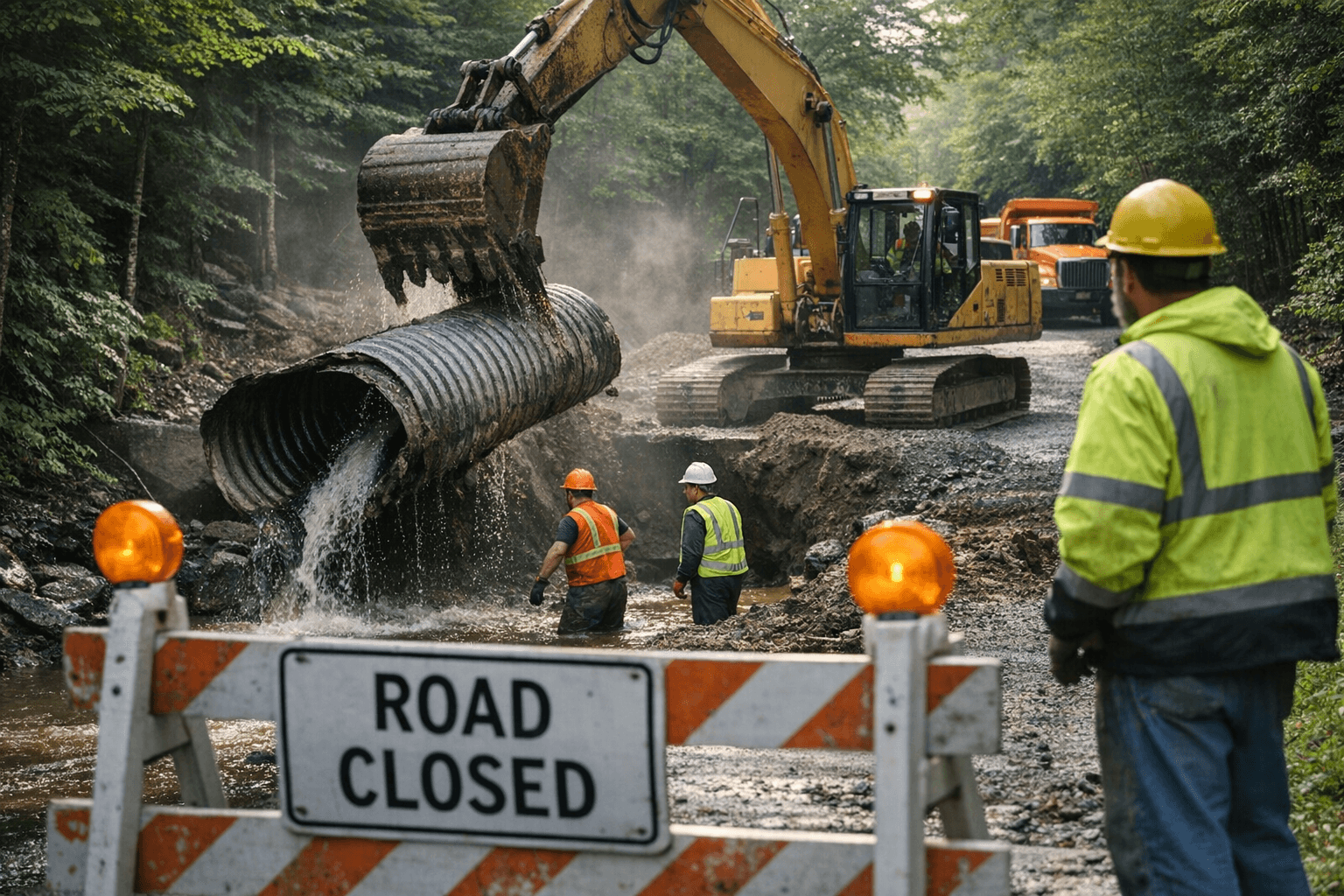 Newport closes Croydon Brook Road for culvert replacement Tuesday