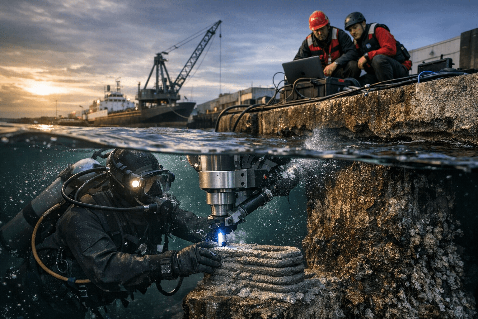 Cornell Develops Underwater 3D Printing to Repair Harbor Infrastructure