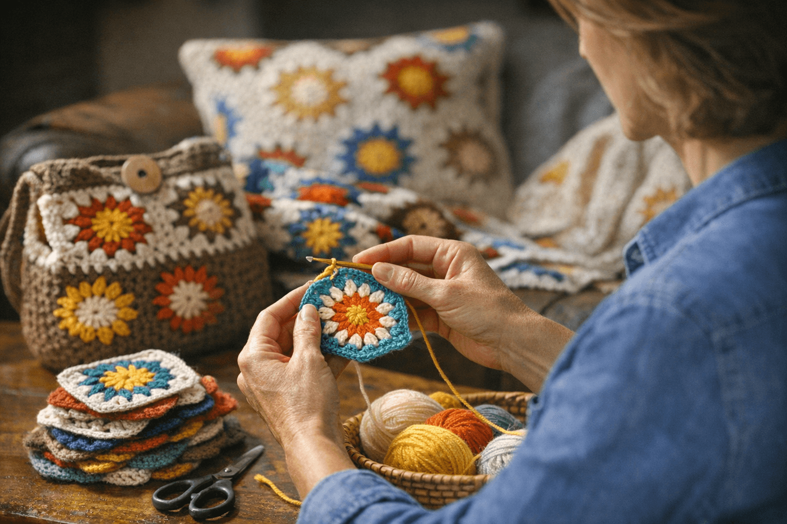 Sunburst Granny Square Tutorial Turns One Motif Into Many Projects