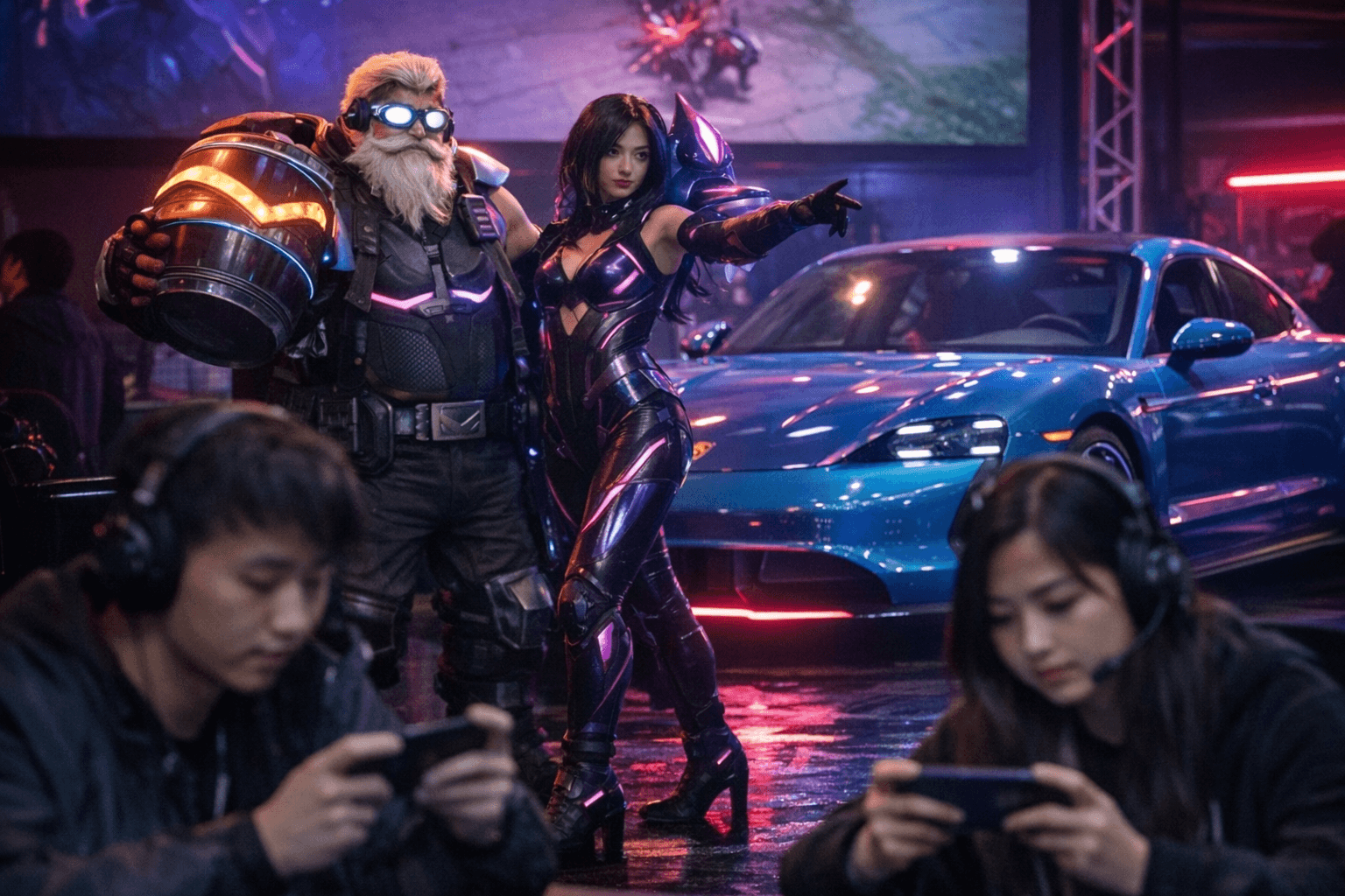 Wild Rift teams with Porsche for neon racing skin crossover event