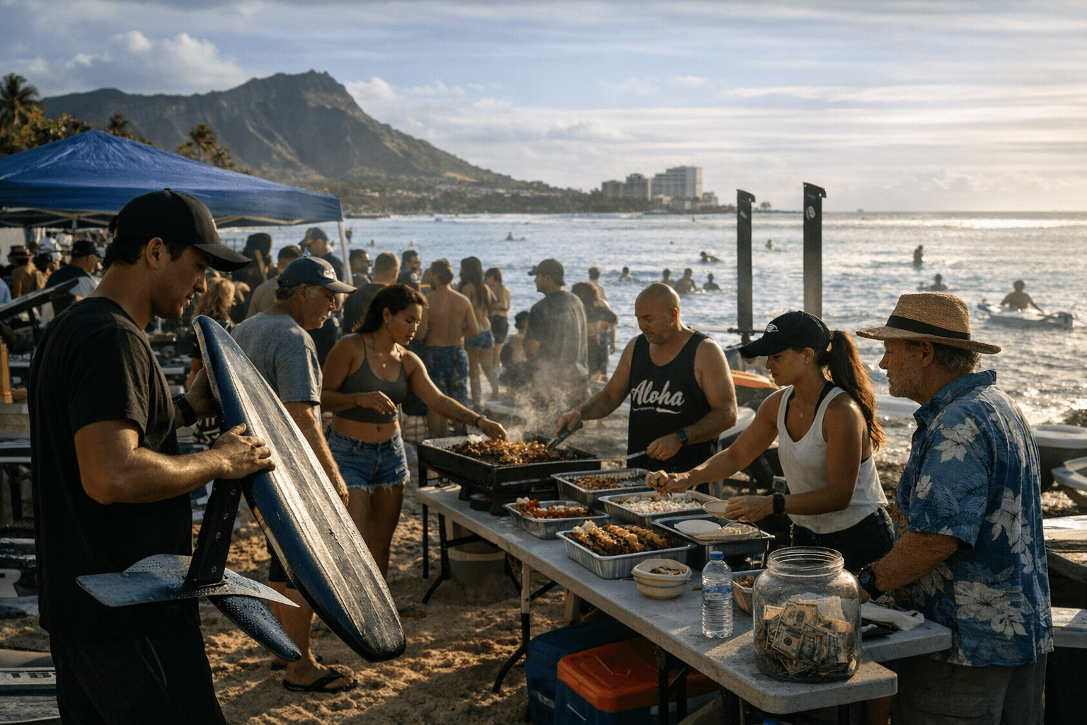 Foil Mart Hawaii Hosts Kaimana Beach Fundraiser for Flood Relief