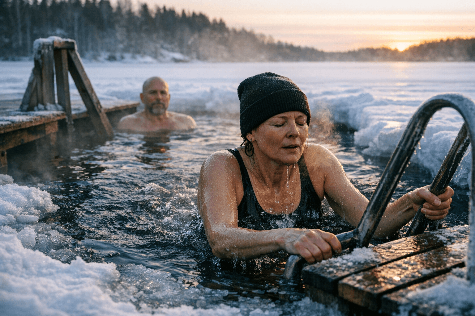 Finnish cold-water swimmers say icy dips slow time and ease stress