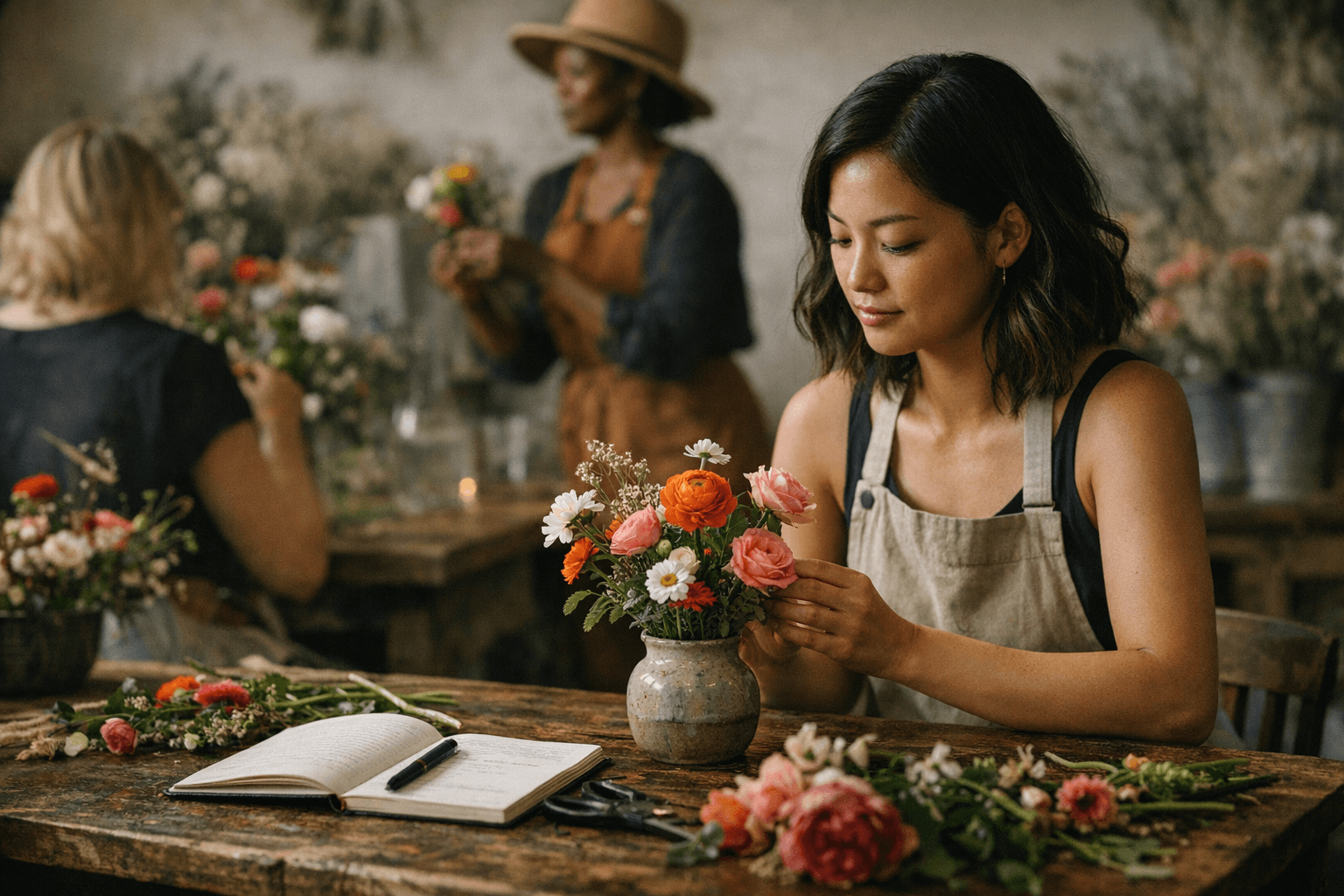 Brooklyn flower workshop turns mindfulness into a creative practice