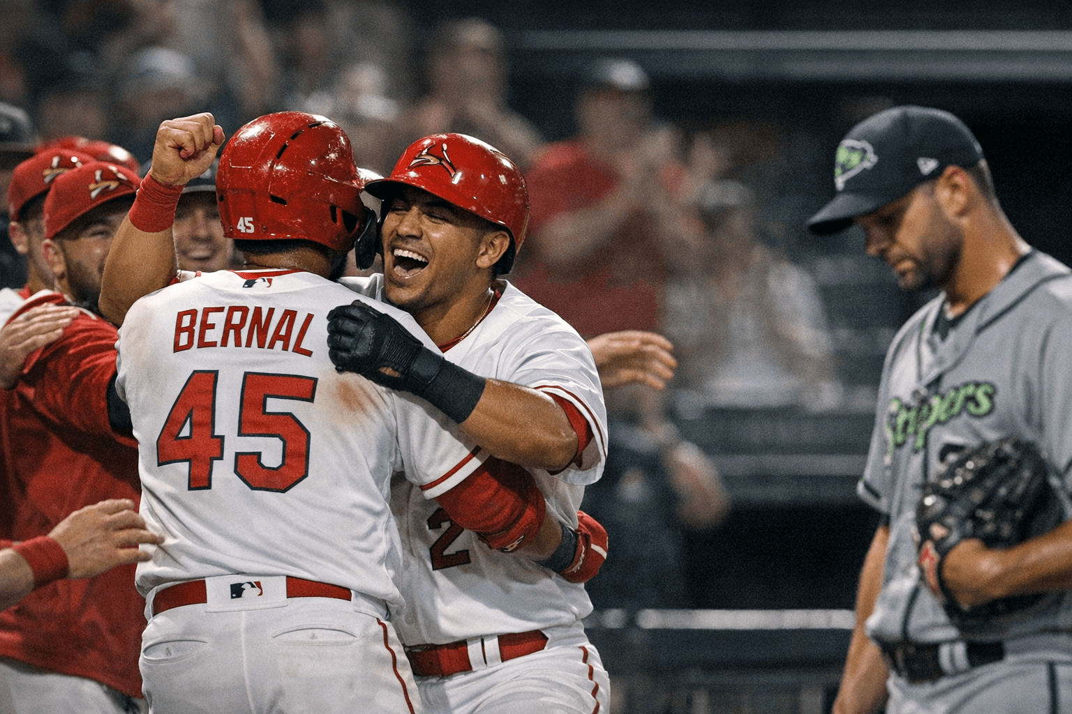 Bernal sparks late rally as Redbirds edge Stripers, 6-5