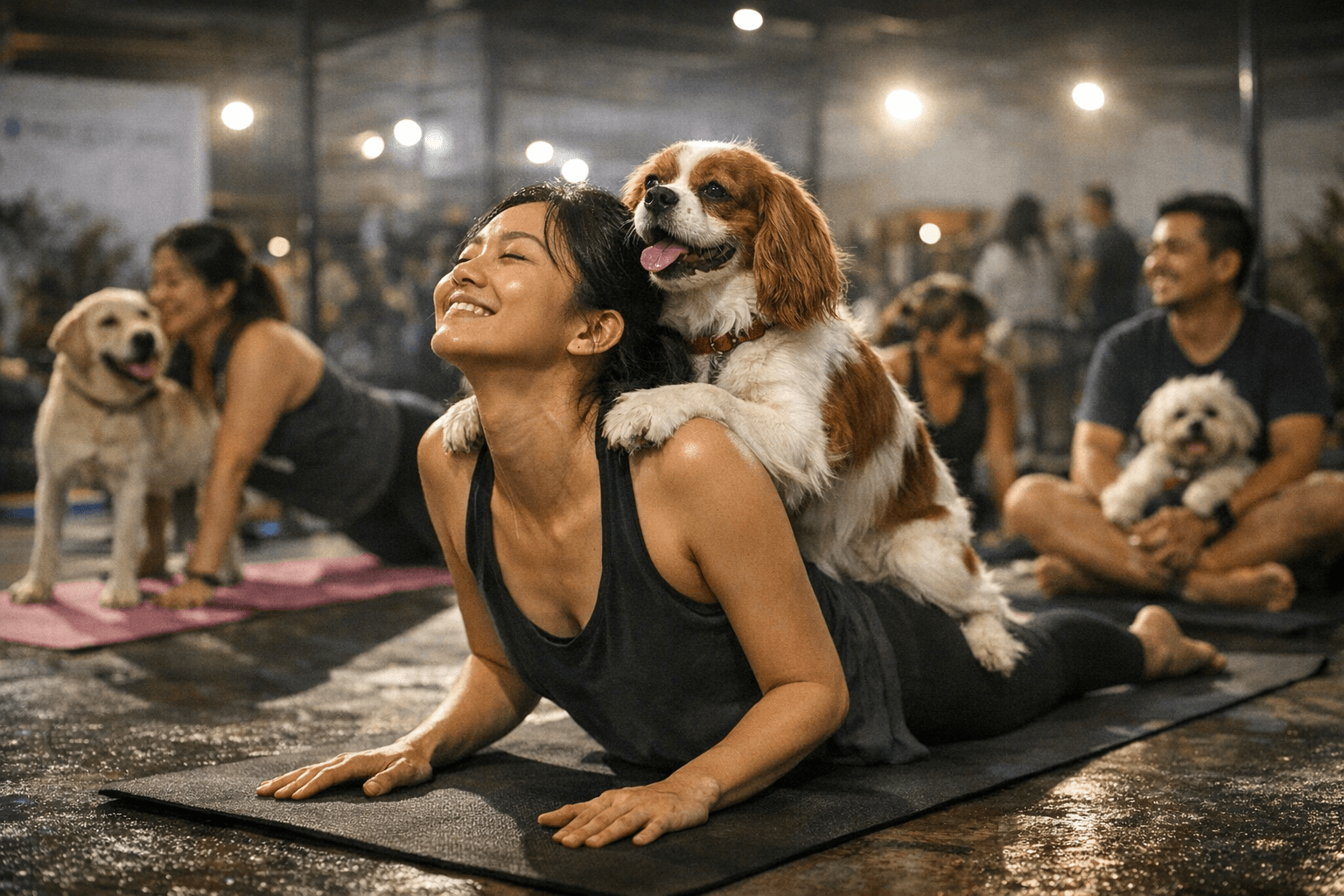 Jakarta Pet Show leans into dog yoga for pet owners' bonding experience