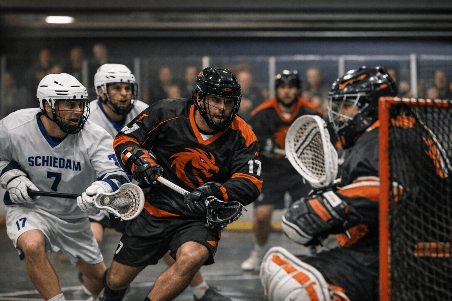 Schiedam blijft achter Dragons aan, verliest uitduel in Houten