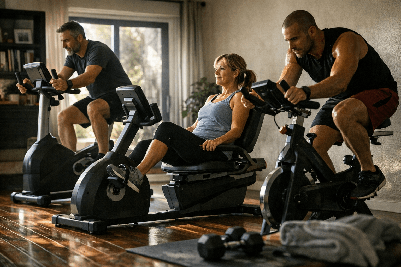 אופני כושר לבית: איך בוחרים בין זקופים, משענת וספינינג