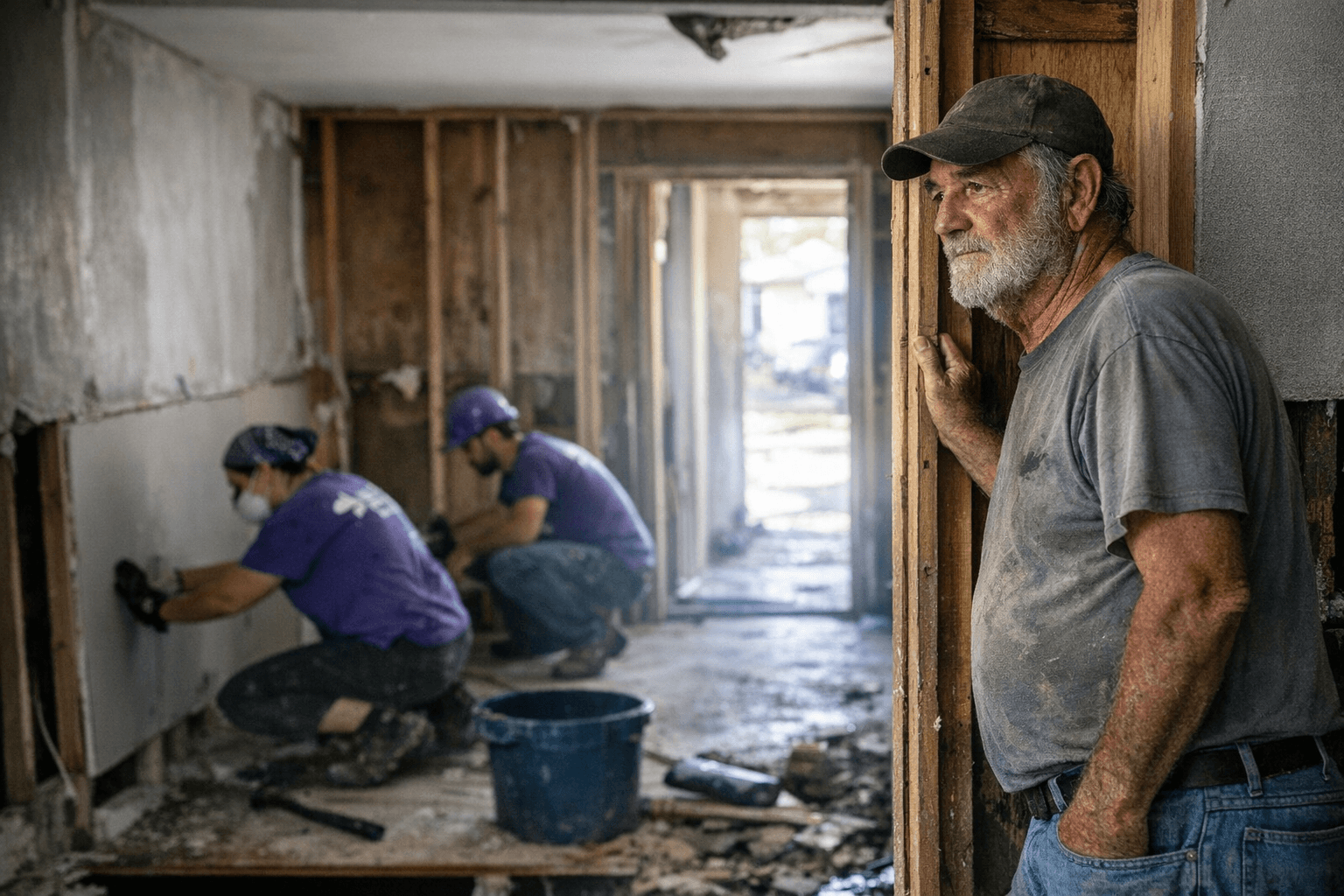 All Hands and Hearts helps Ridge Manor resident rebuild flooded home