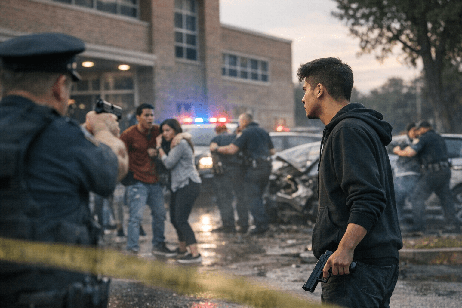 Gun flashed in Heights High fight, student detained after crash