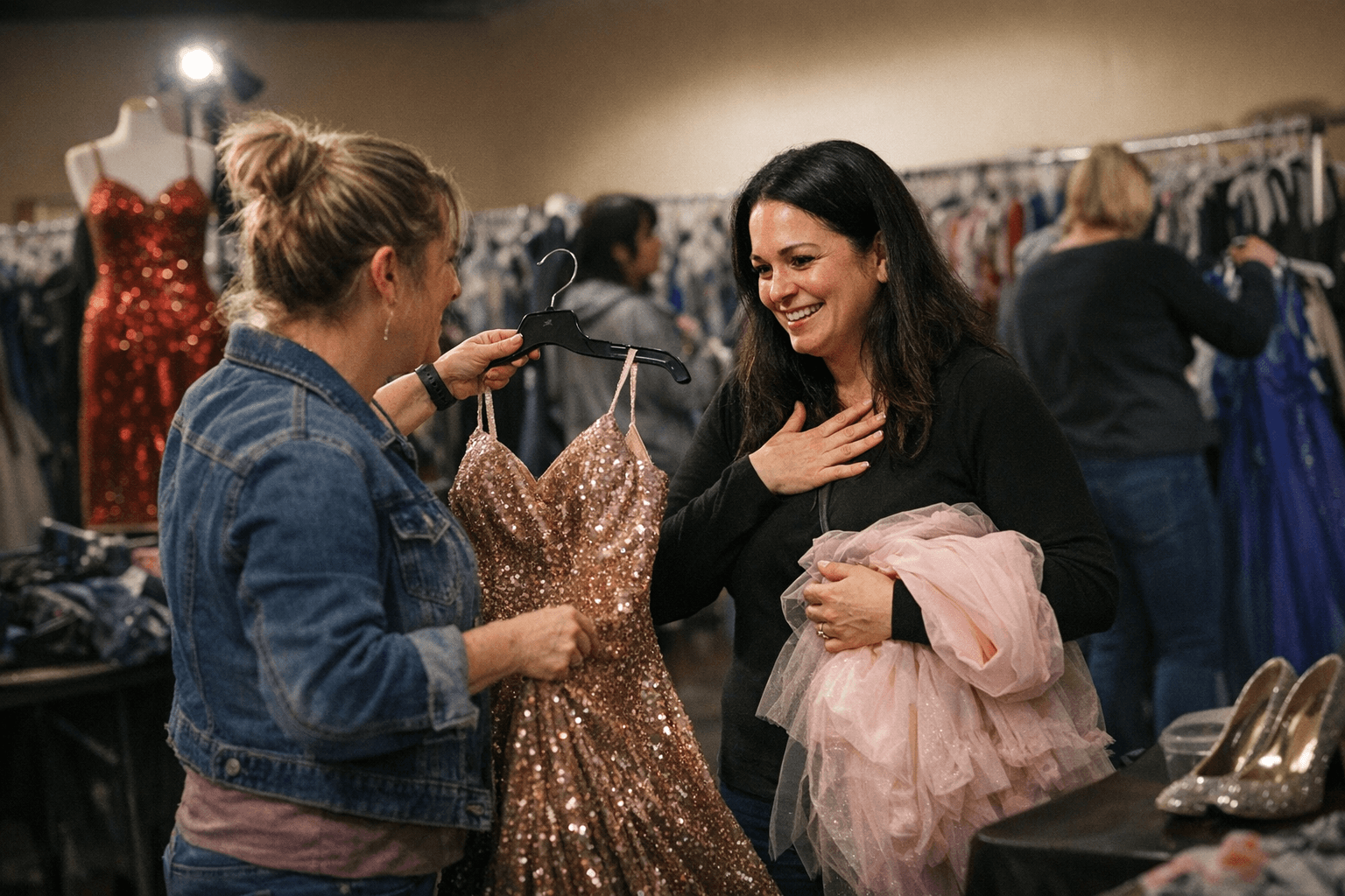 Hayden dress swap helps local moms afford Mom Prom