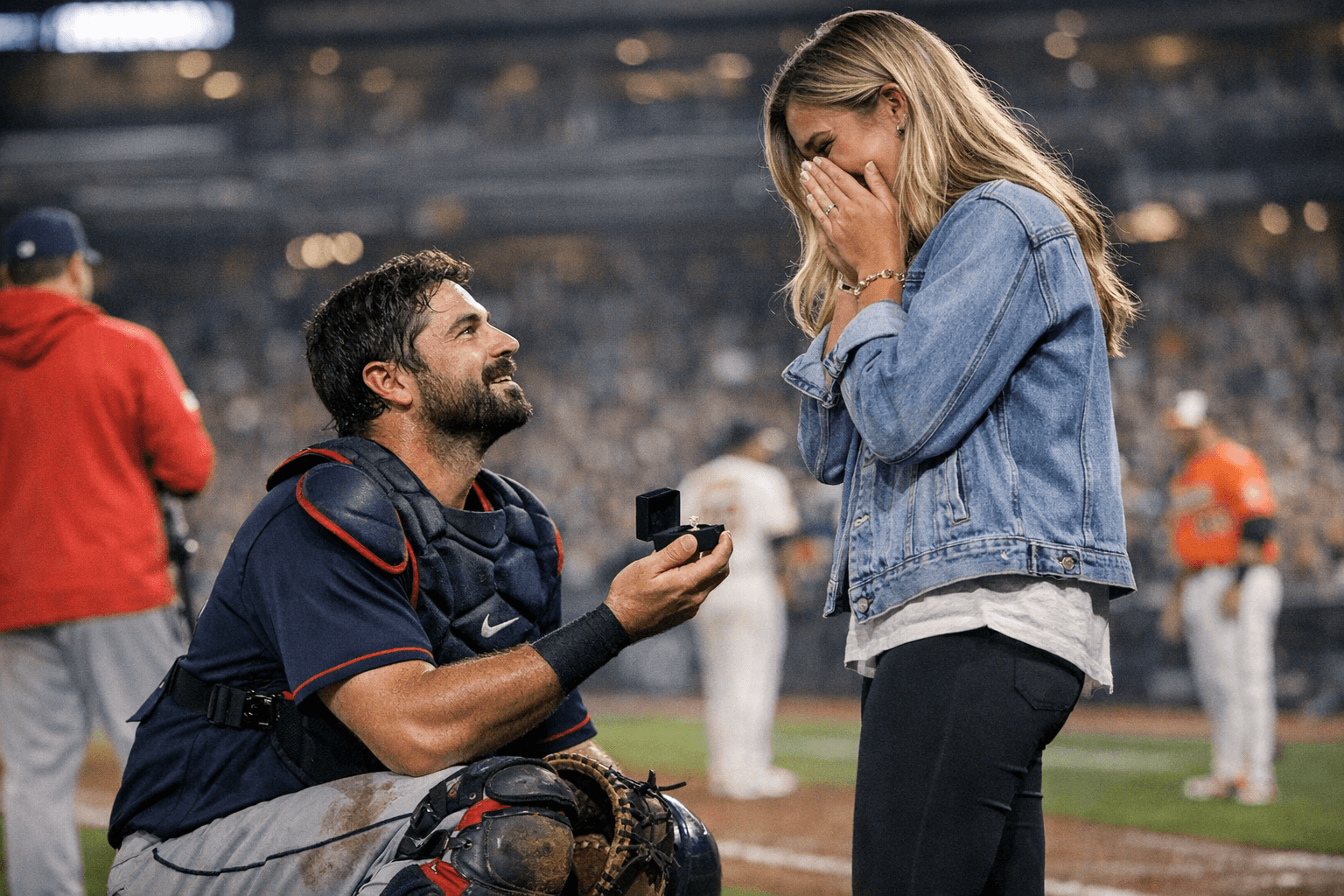 Guardians catcher Austin Hedges proposes to Lexi Dickinson after Orioles win