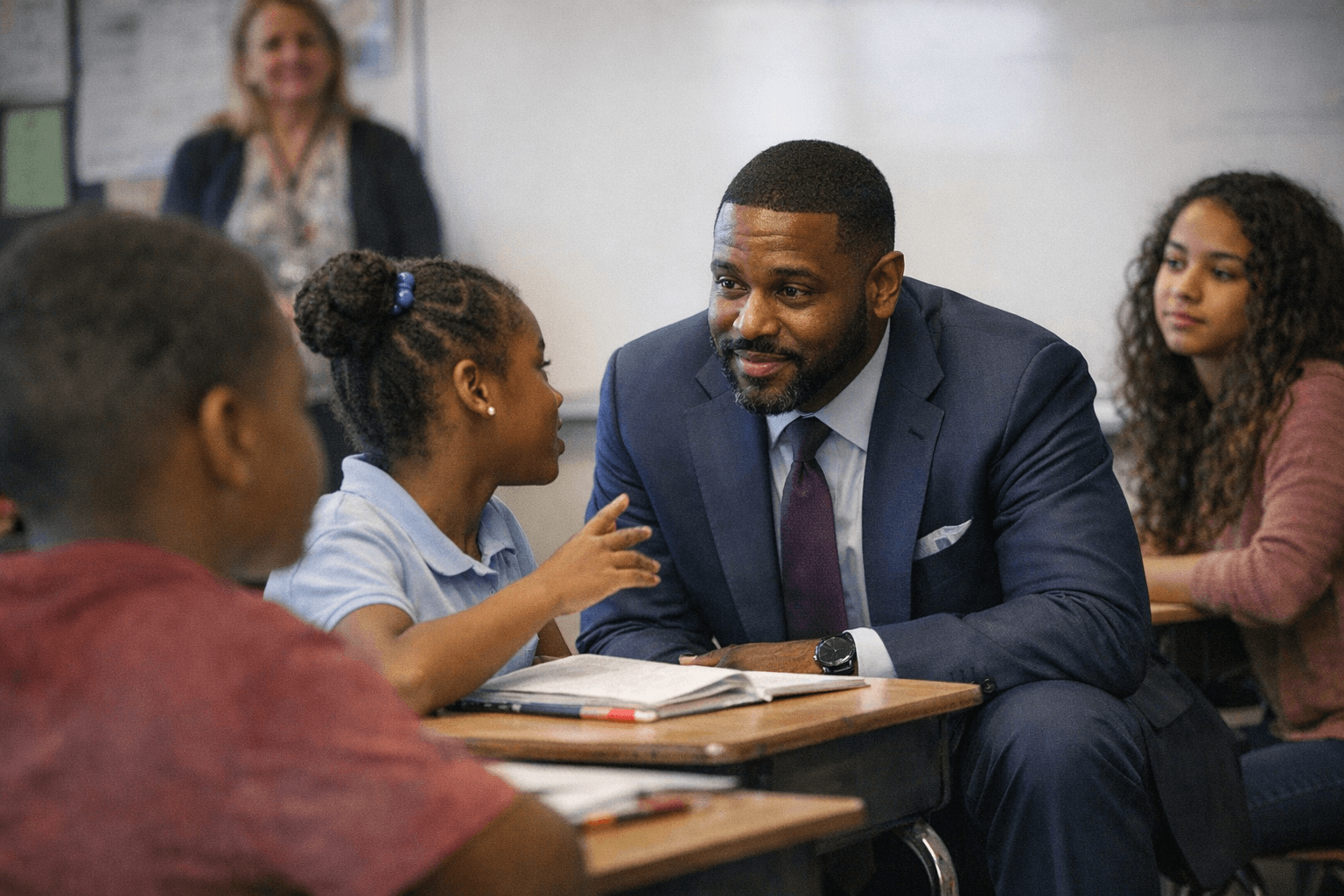 New Baltimore schools CEO visits classrooms, vows to listen to students