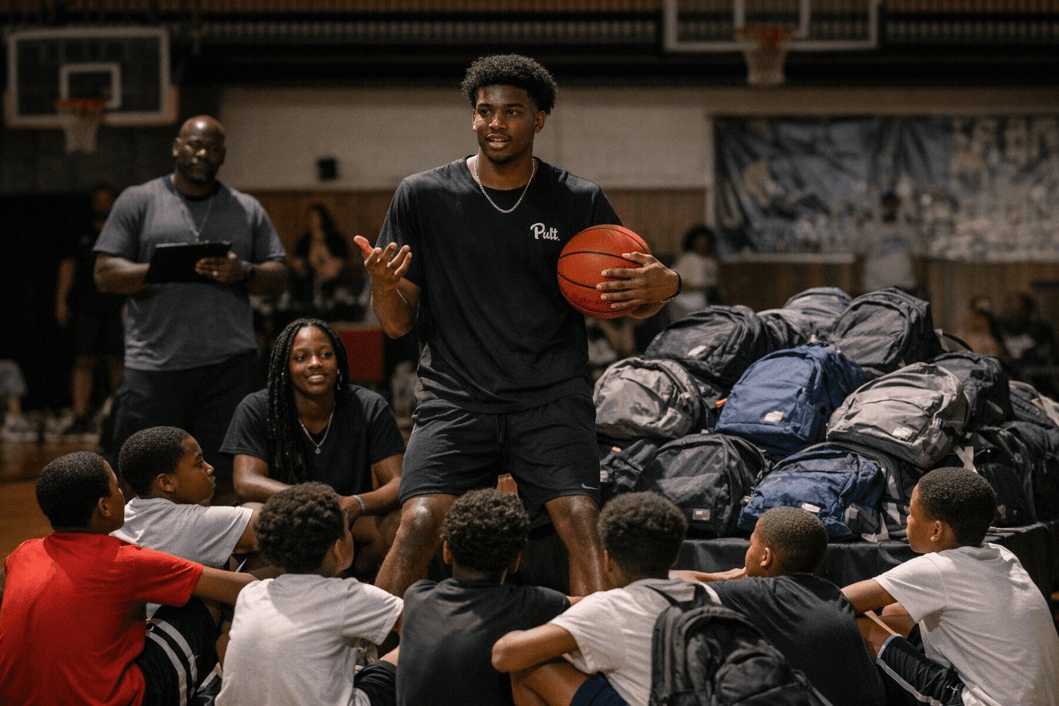 Baltimore native Bub Carrington hosts basketball, mental health clinic at Saint Frances Academy