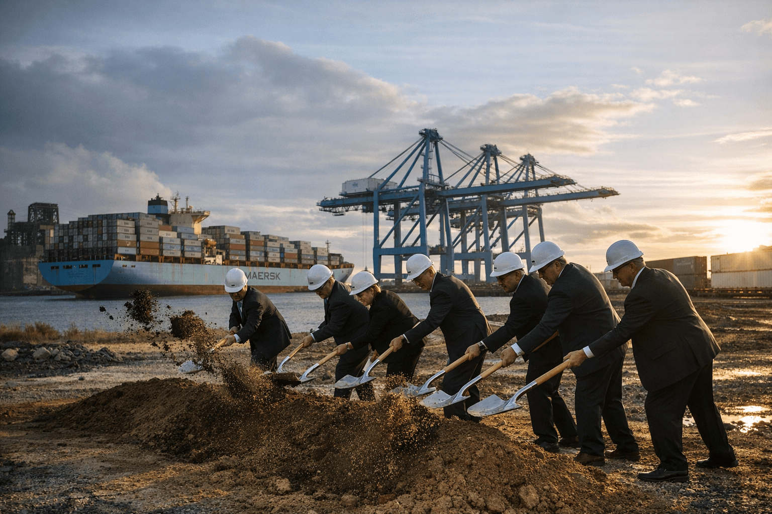 Maersk breaks ground on Sparrows Point terminal, boosting Baltimore port capacity 70%
