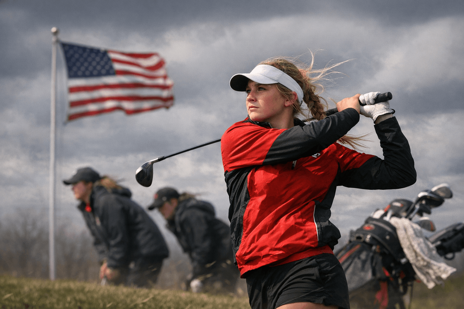 Jurgens leads Fergus Falls girls golf at windy Moorhead invite