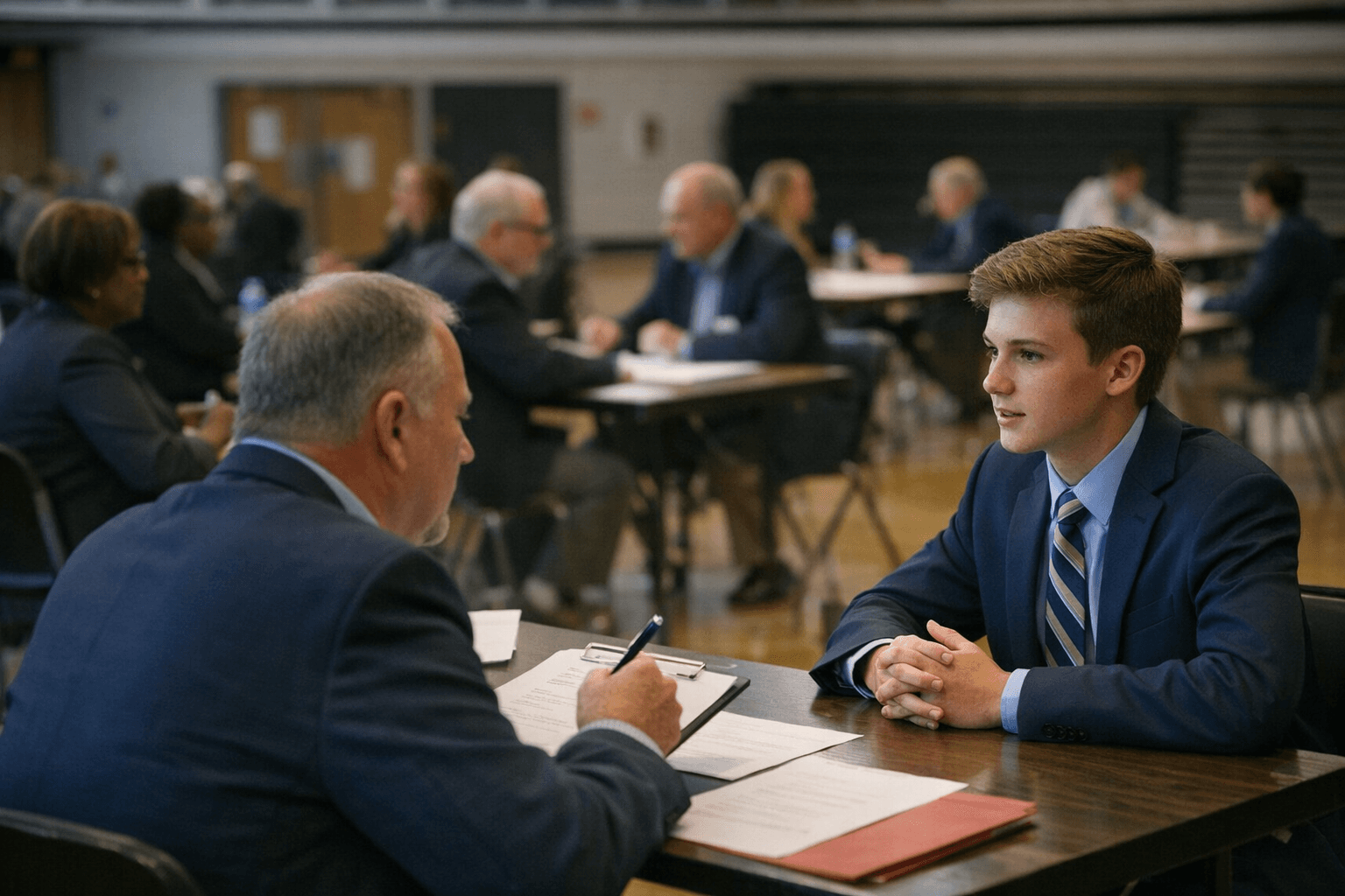 Goochland High hosts 265 mock interviews with 22 community volunteers