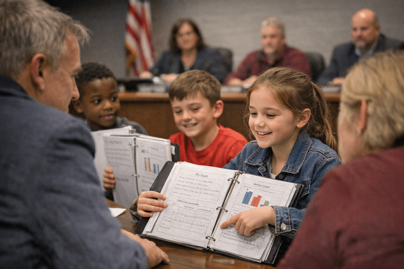 Huntingburg Elementary students showcase leadership notebooks in Lighthouse push