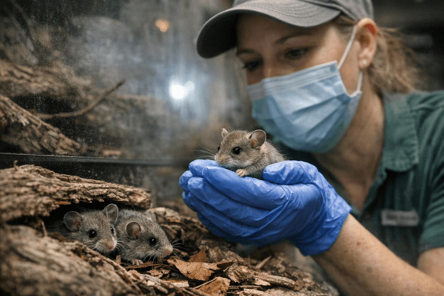 Greensboro Science Center welcomes three rare Allegheny woodrat pups
