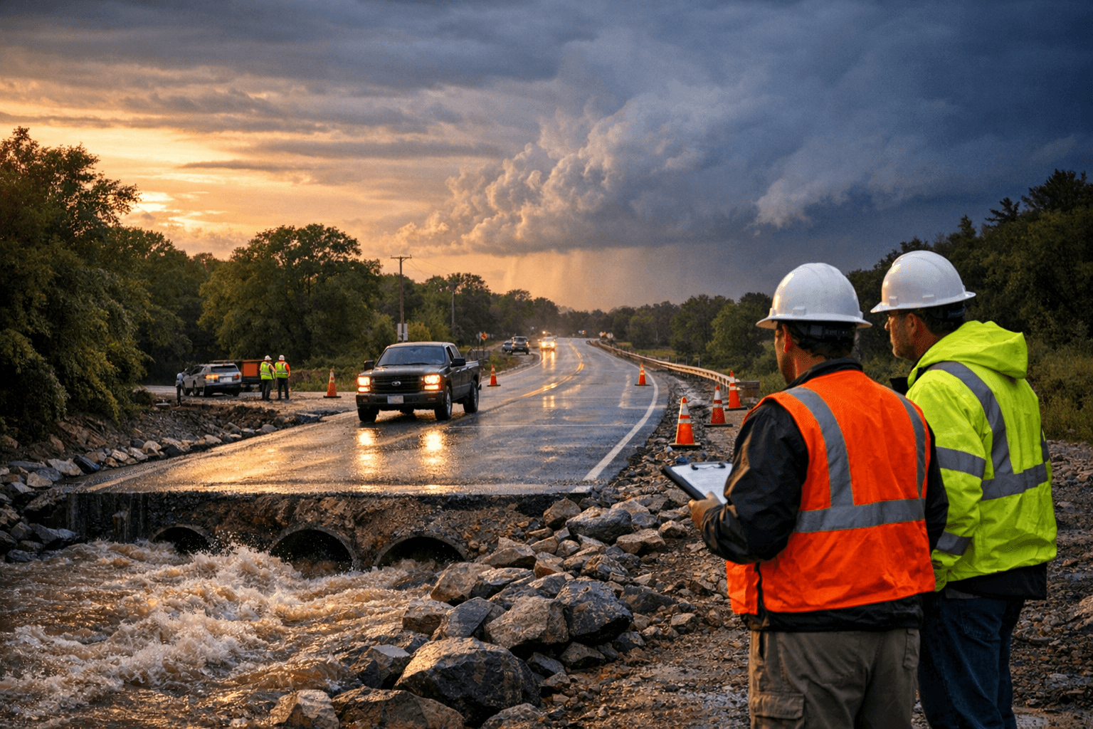 South Airport Road Reopens After Flood Repairs, County Monitoring Continues