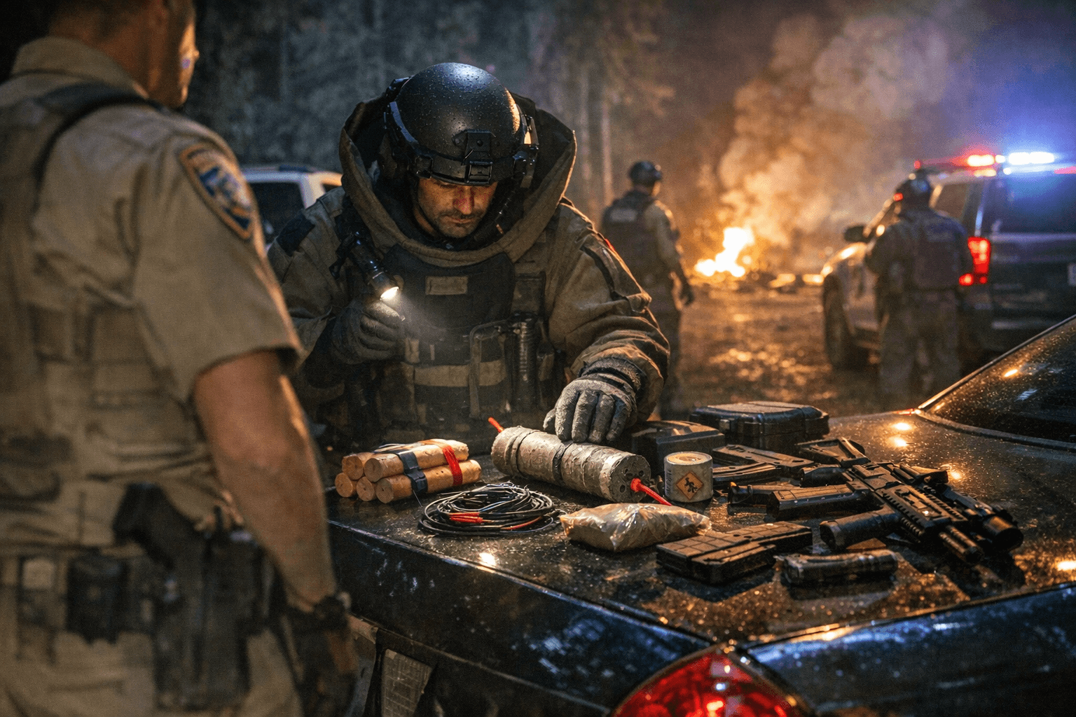 Traffic stop in Southern Humboldt uncovers explosives, firearms, search warrants