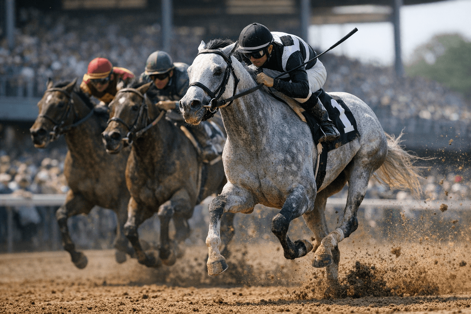 White Abarrio vaults to second in NTRA Thoroughbred poll after Oaklawn win