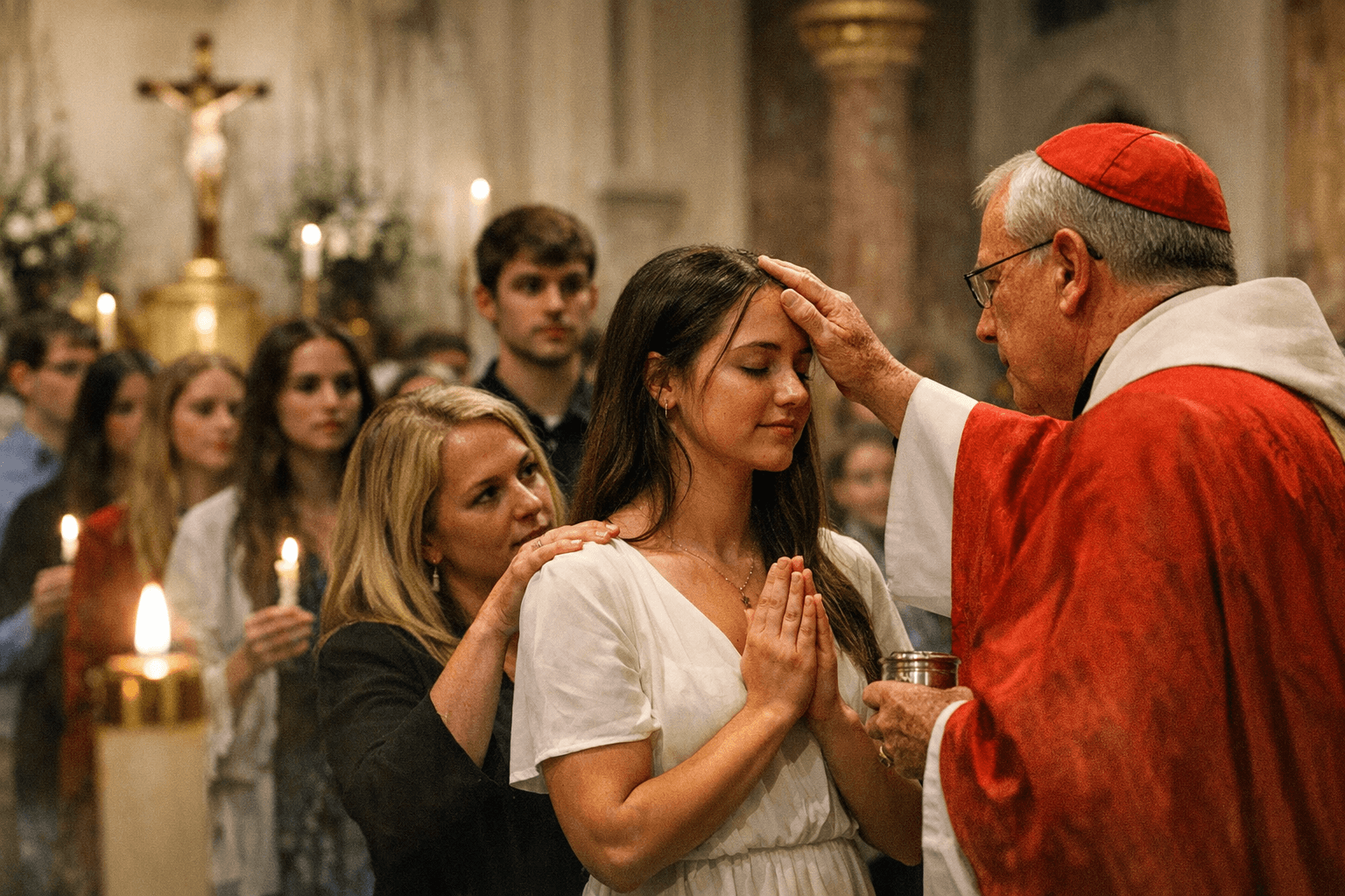 Benedictine College welcomes record 30 students into Catholic Church