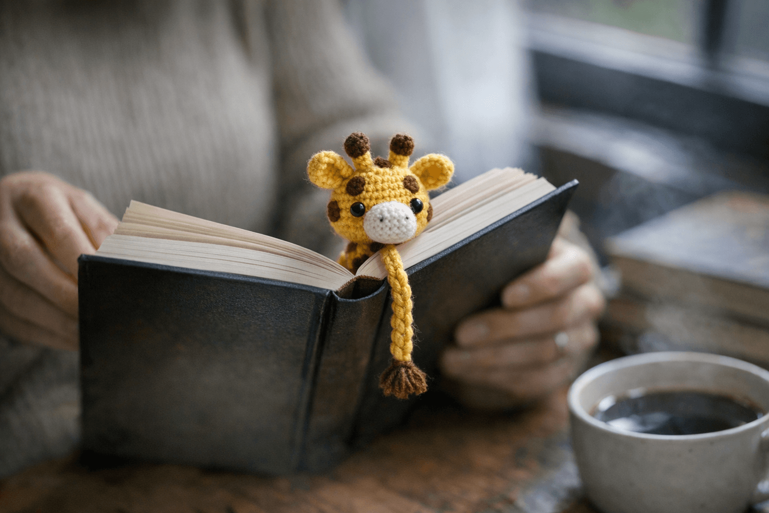 April’s Baby Giraffe Bookmark Adds Charming Amigurumi Flair to Reading