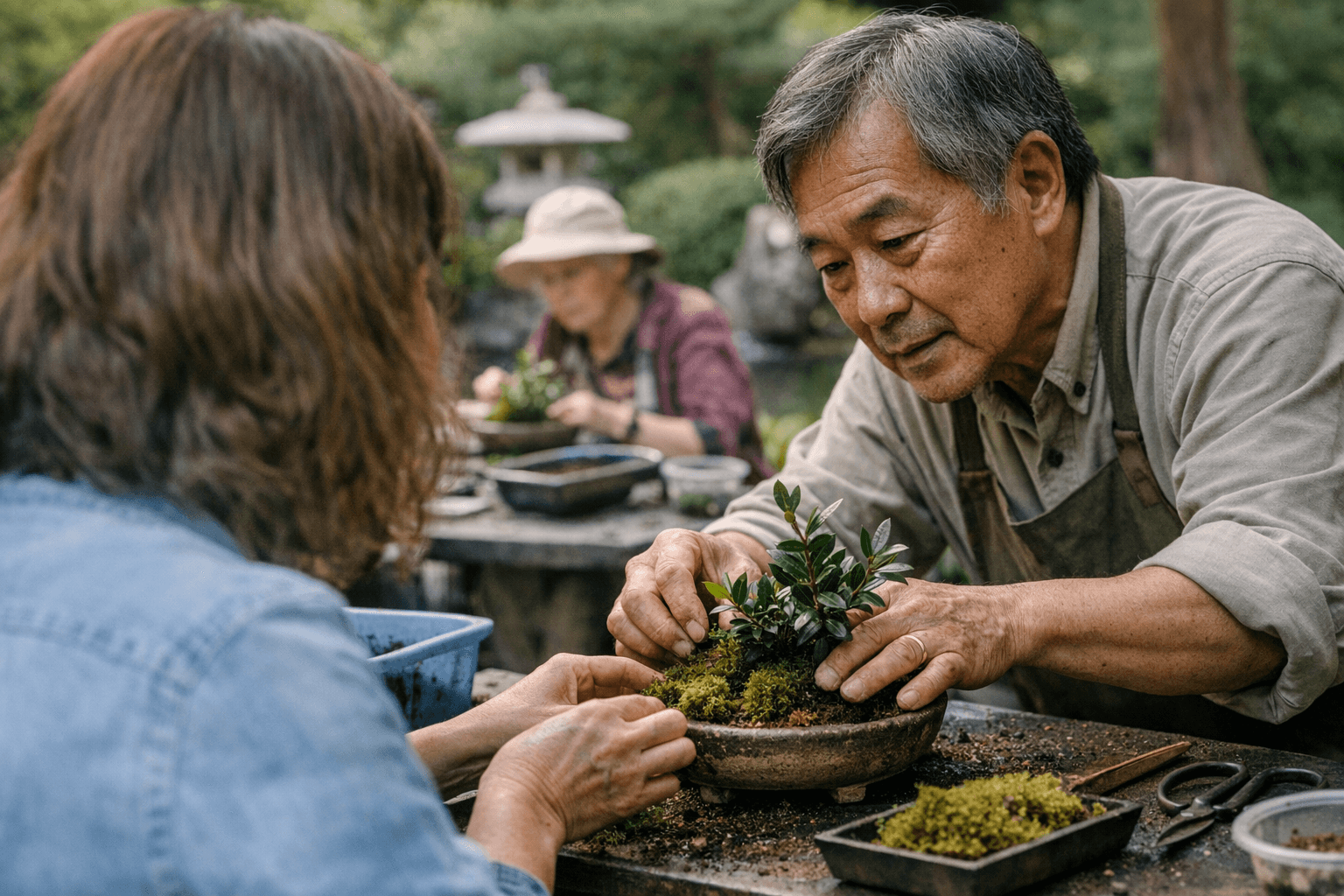 Gresham Japanese Garden workshop teaches kusamono with evergreen huckleberry