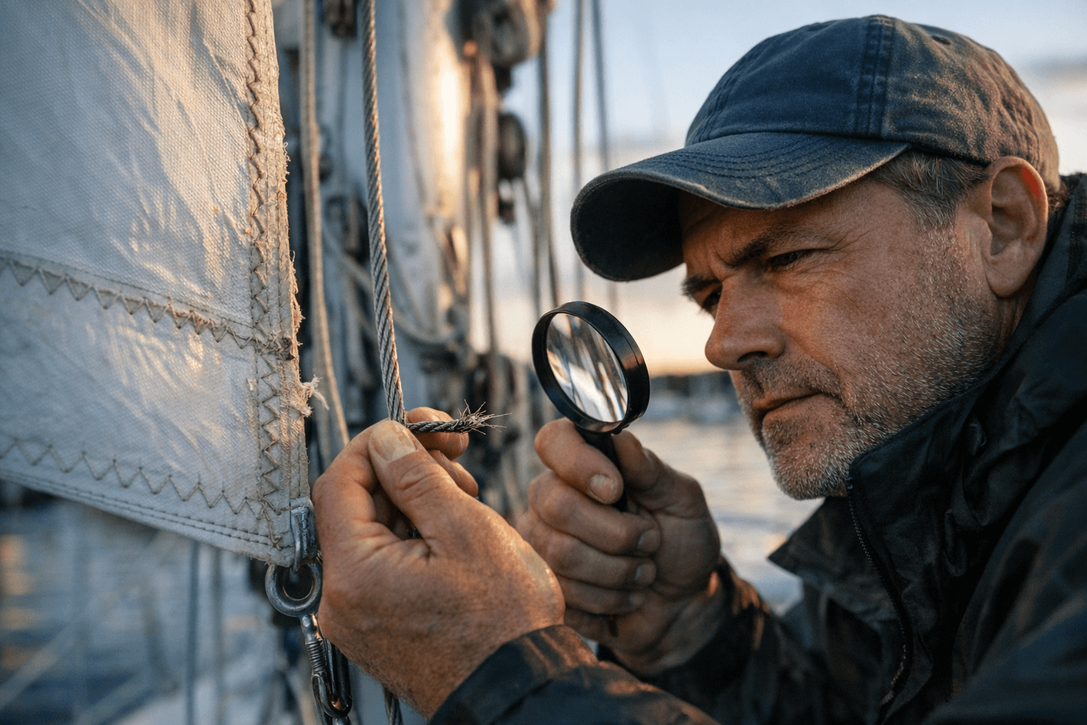 Inspect sails and rigging thoroughly before your first spring sail