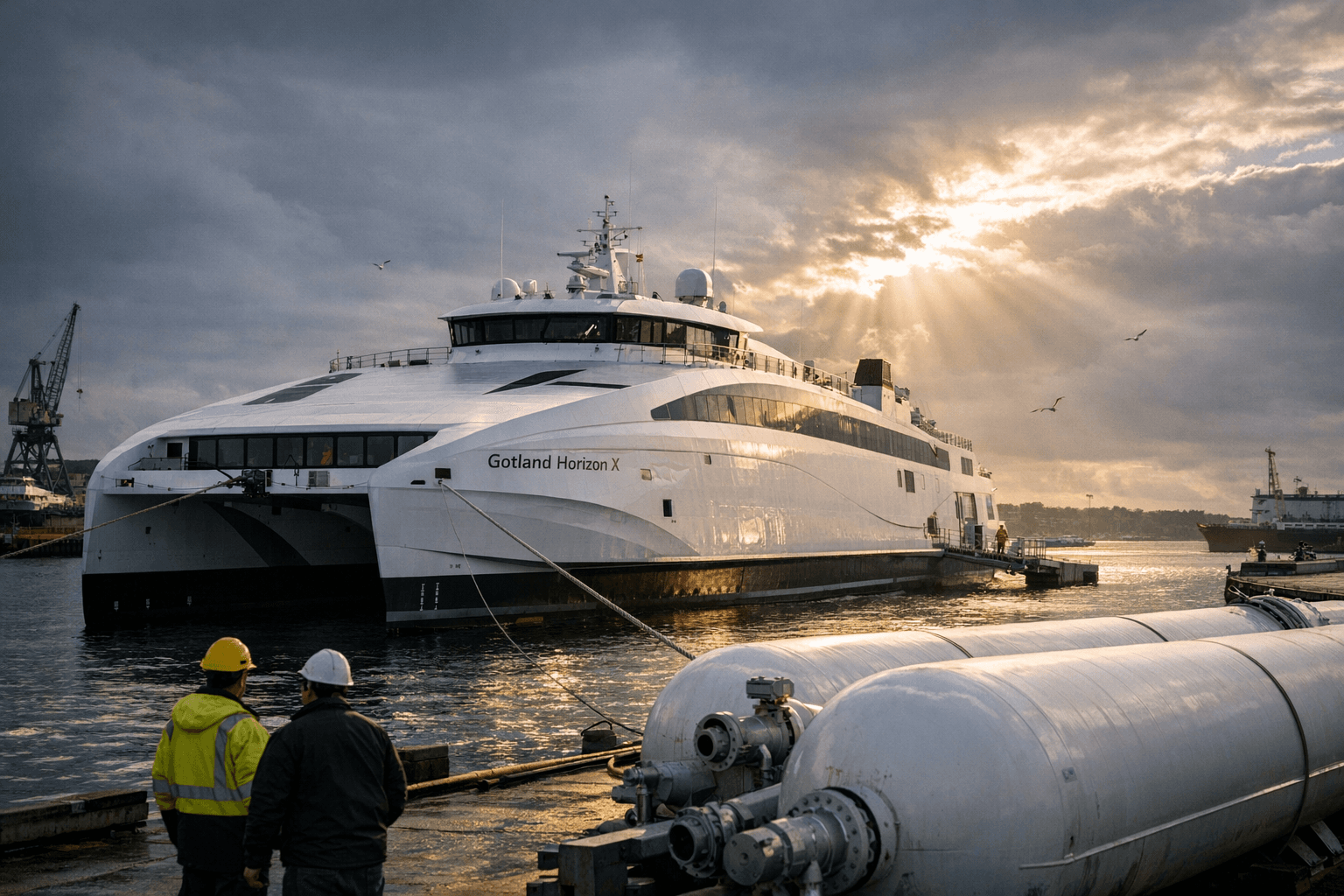 Gotland Horizon X catamaran signals hydrogen-ready ferry future