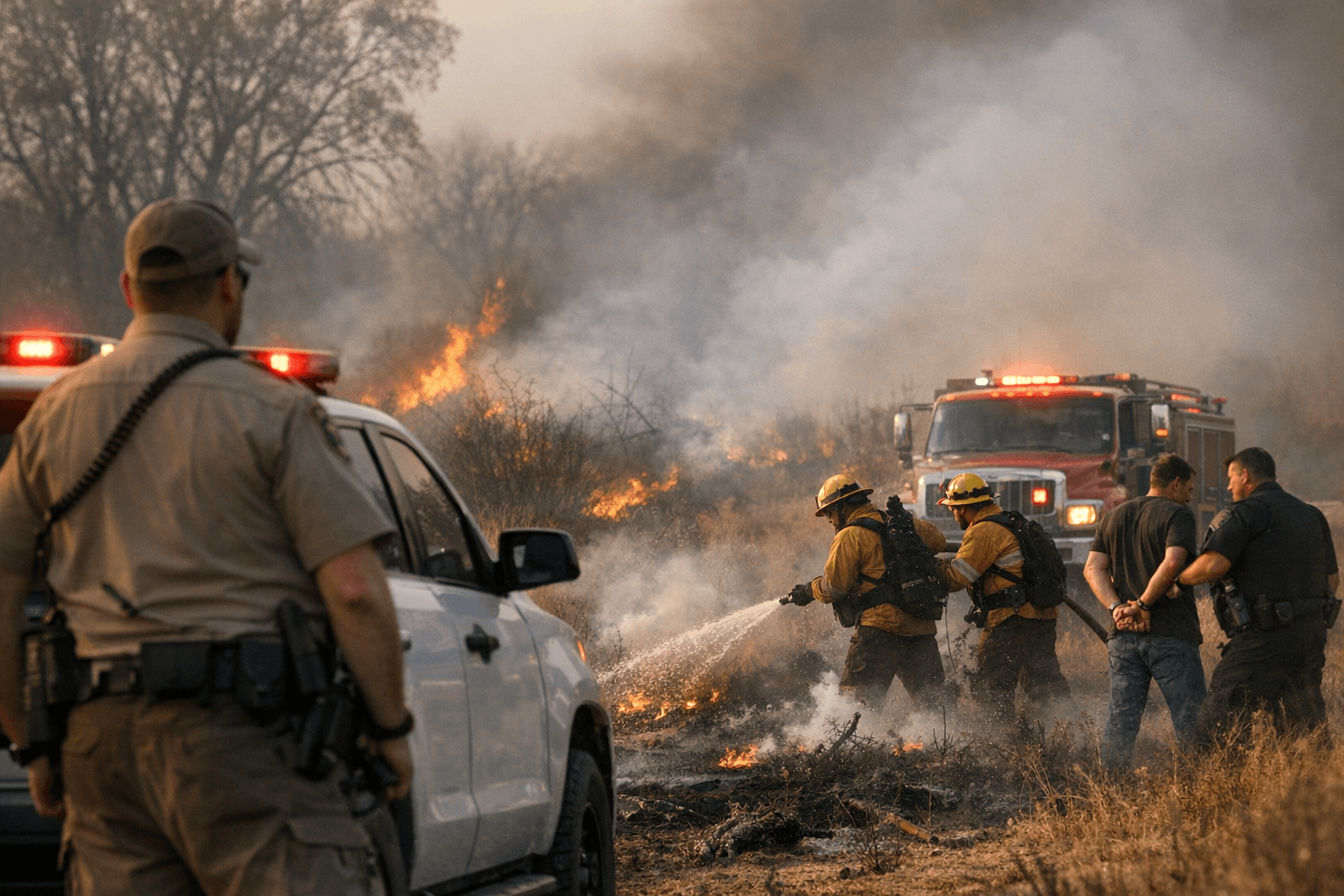 Red Flag fire near McAtee quickly contained, Logan County cites suspect