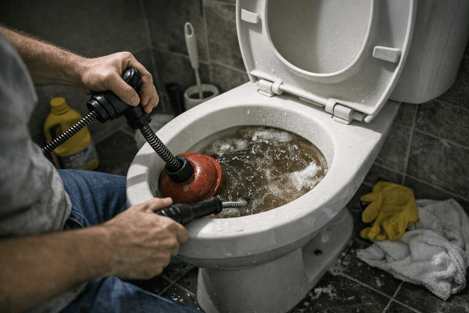 אסלה סתומה: 4 שיטות בטוחות לפתיחת סתימה בבית