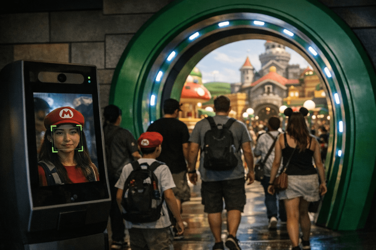 Universal tests facial recognition entry at Super Nintendo World portal