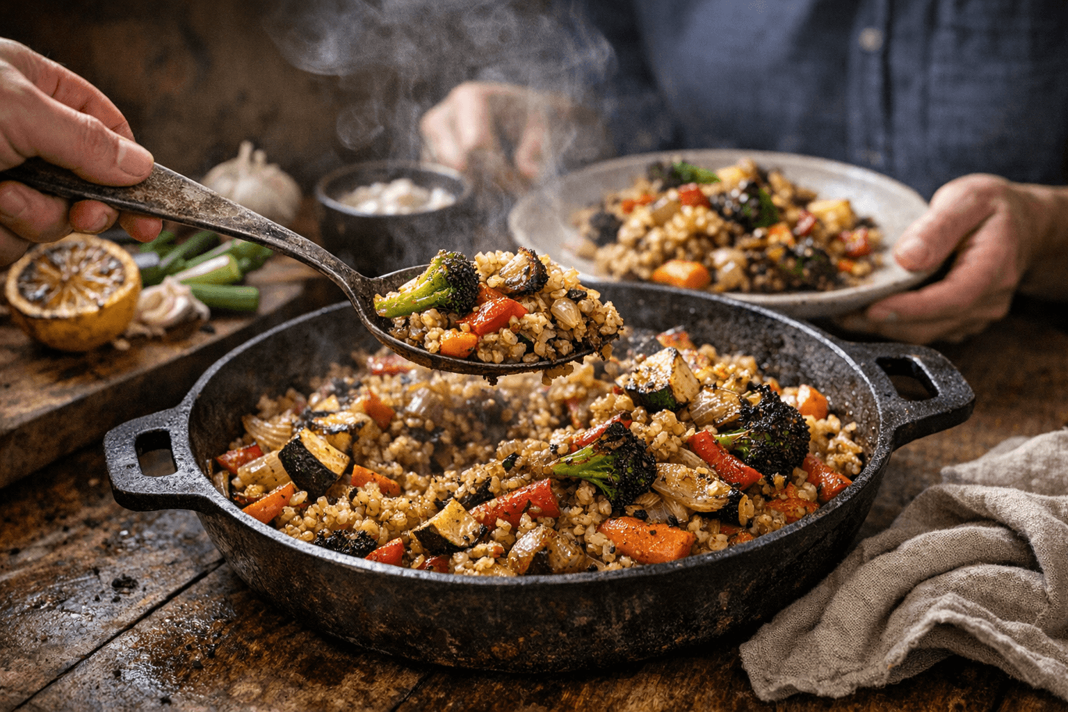 פריקי עם ירקות: מנה קלה, מעושנת וגמישה לארוחת ערב