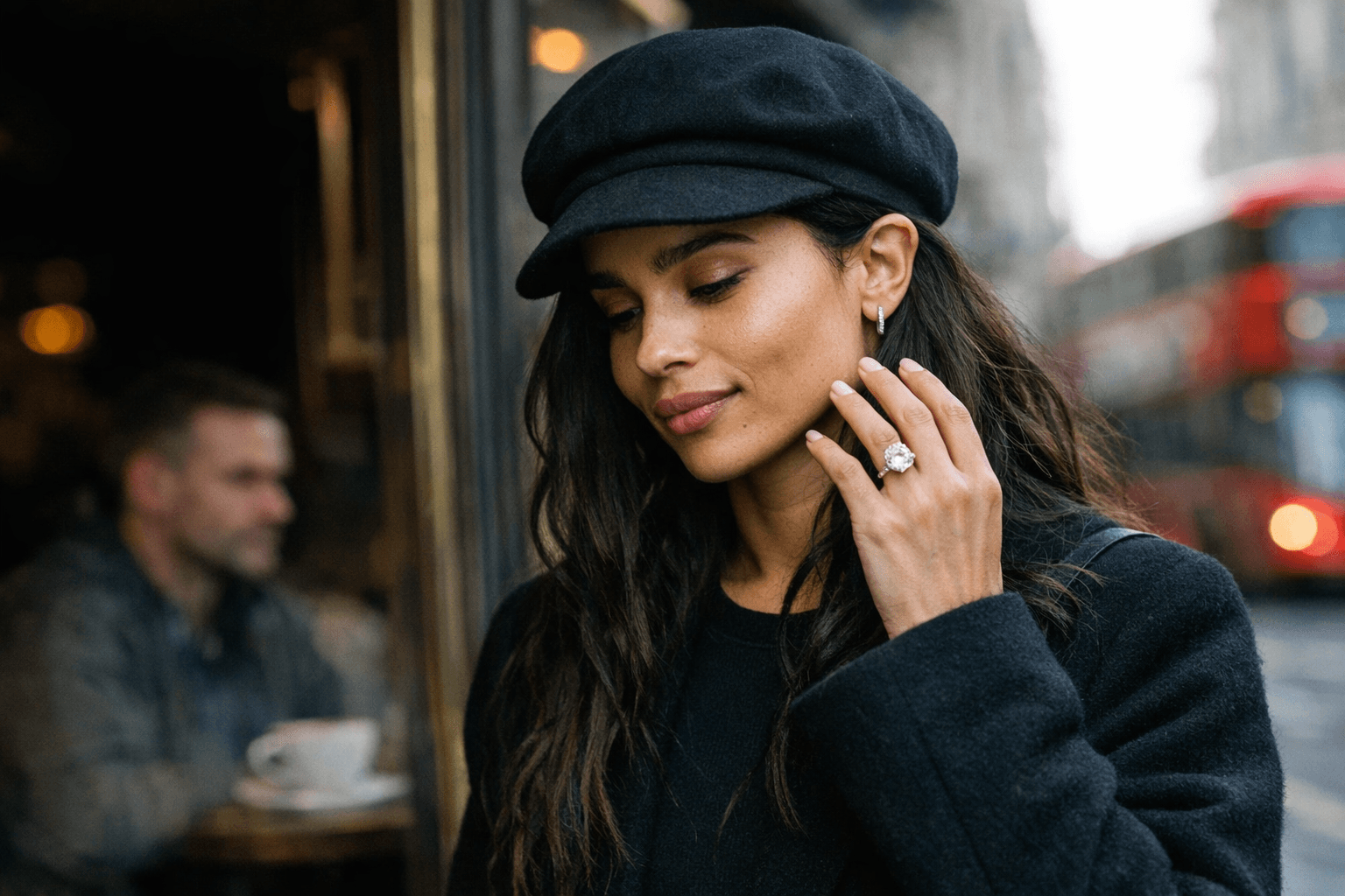 Zoë Kravitz's Single Diamond Ring Fuels Engagement Rumors in London