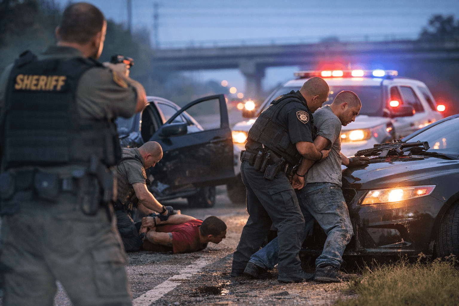 Traffic stop turns into chase, deputies arrest two wanted suspects