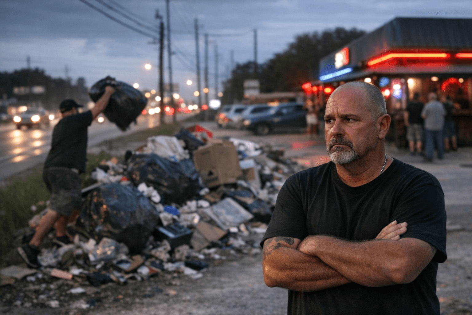 Bar owner’s viral trash-toss video sparks backlash in north Harris County