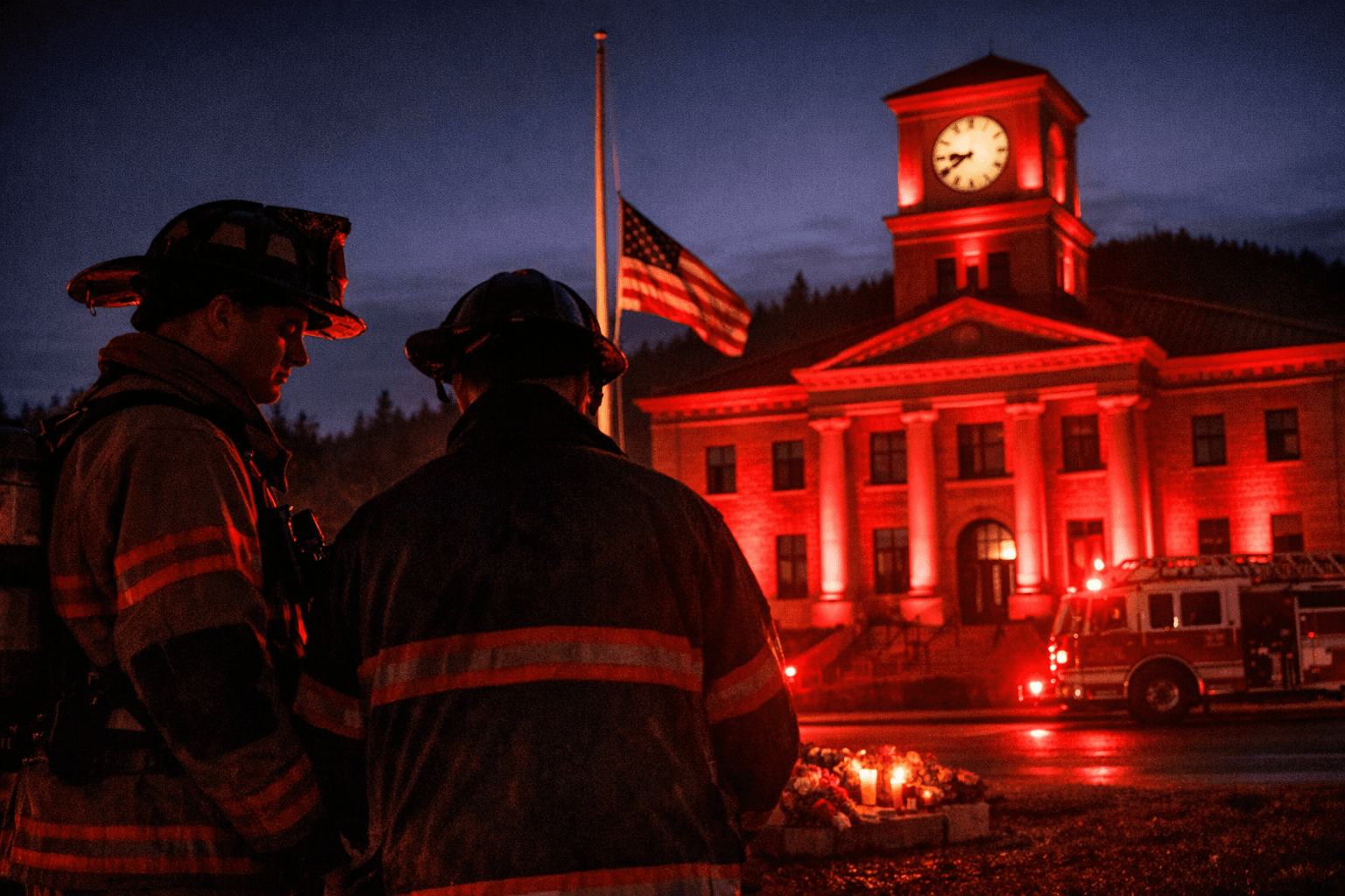 Kootenai County buildings to glow red honoring fallen firefighters